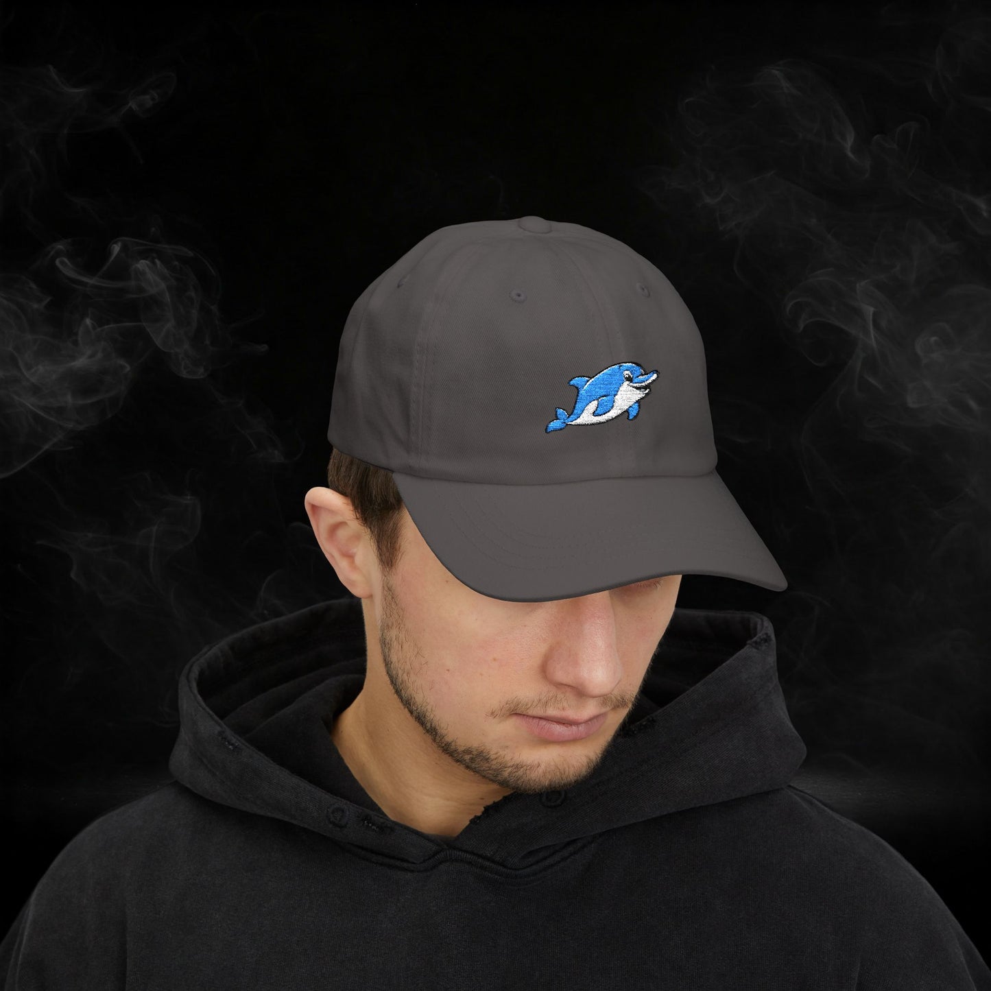 Embroidered Classic Dad Cap - Dolphin
