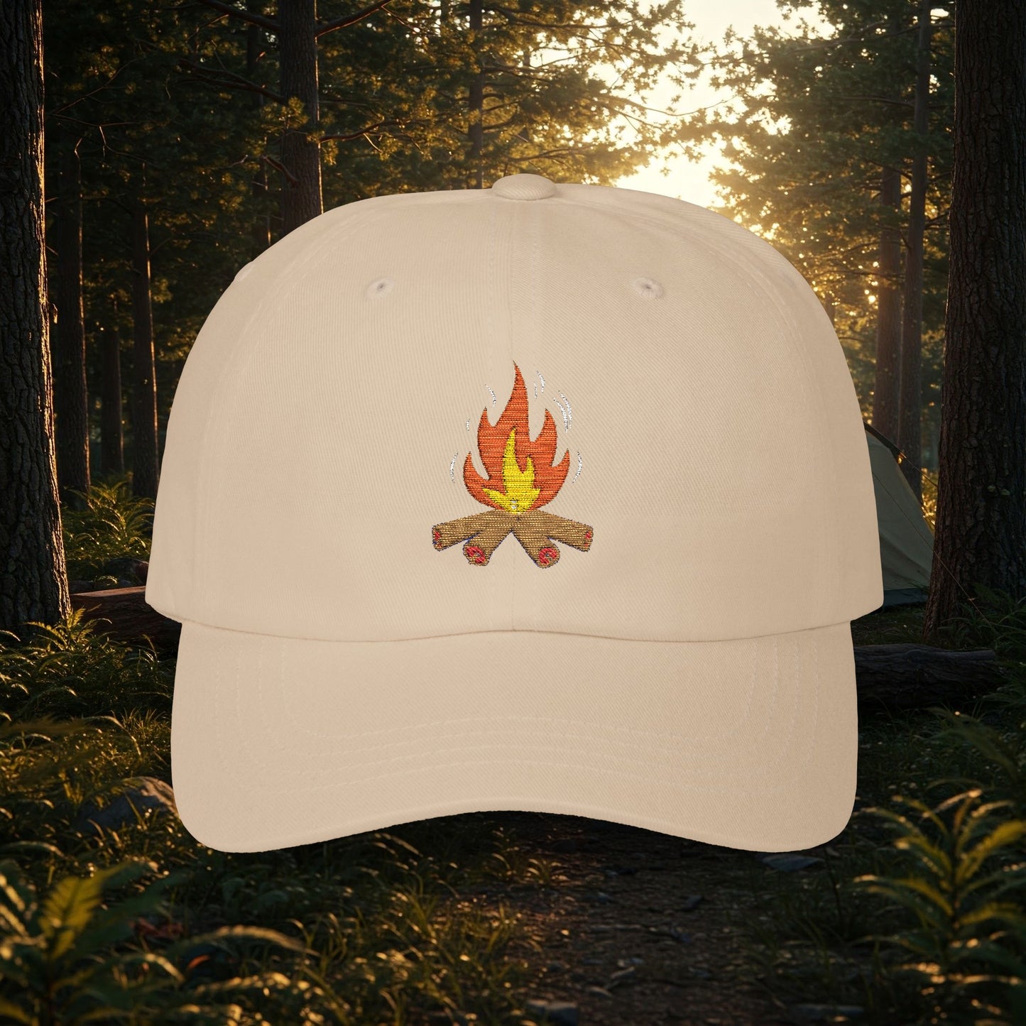 Embroidered Classic Dad Cap - Campfire
