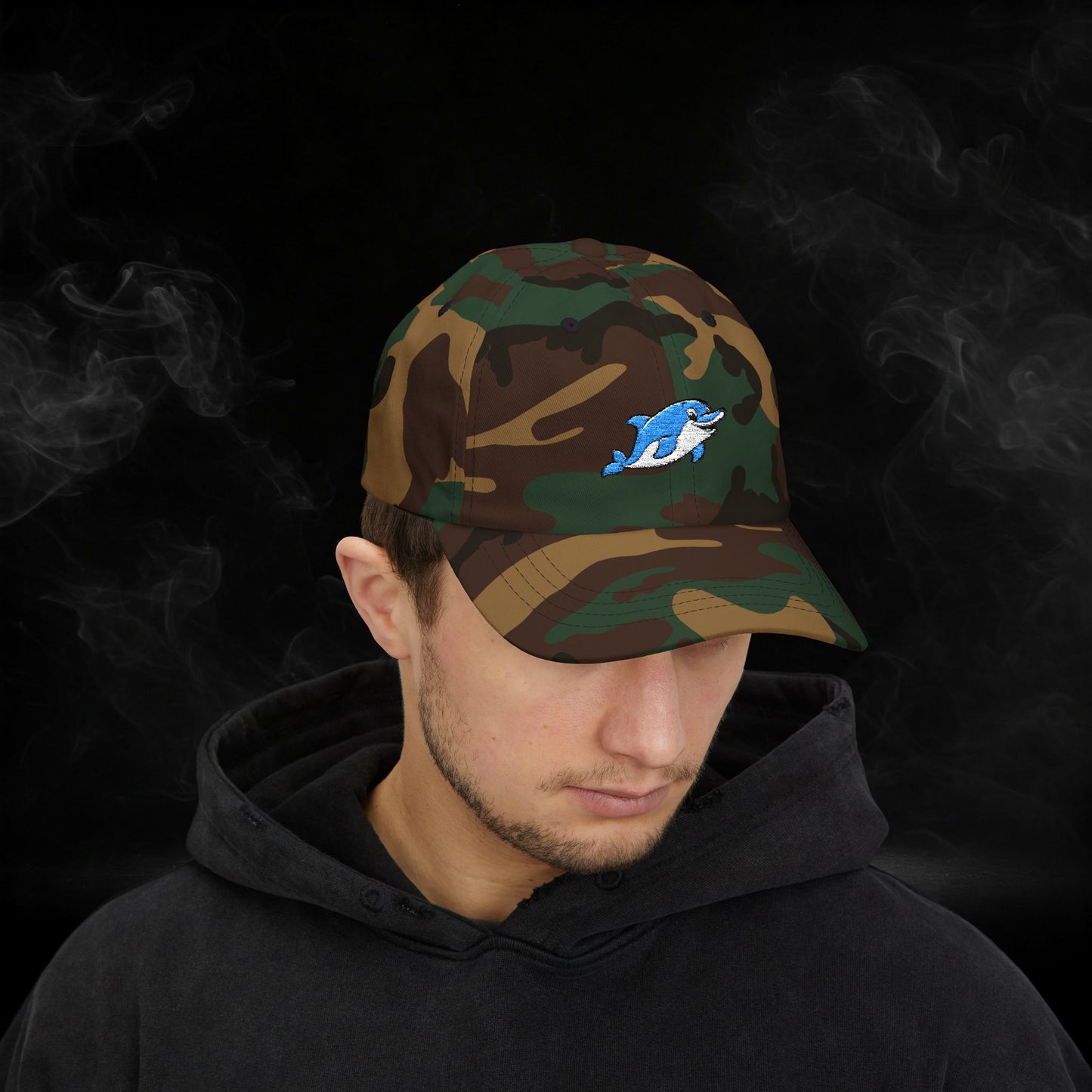 Embroidered Classic Dad Cap - Dolphin