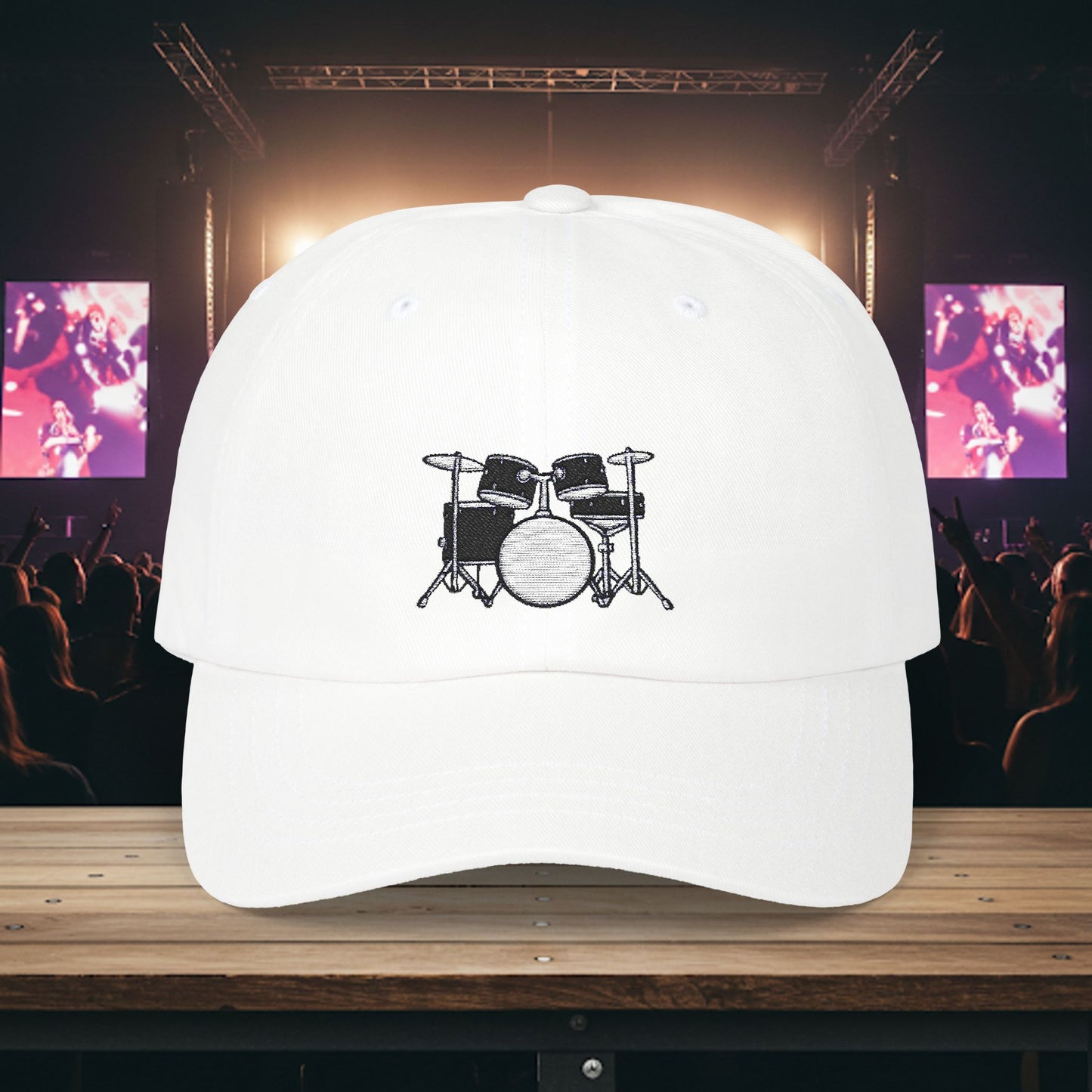 Embroidered Classic Dad Cap - Drum Set