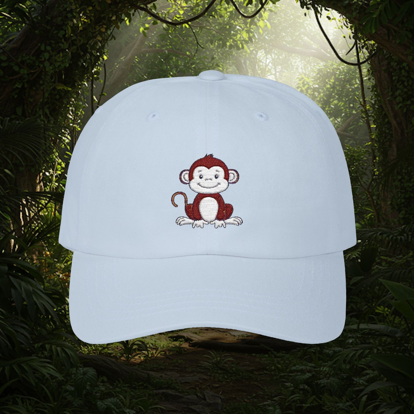 Embroidered Classic Dad Cap - Monkey