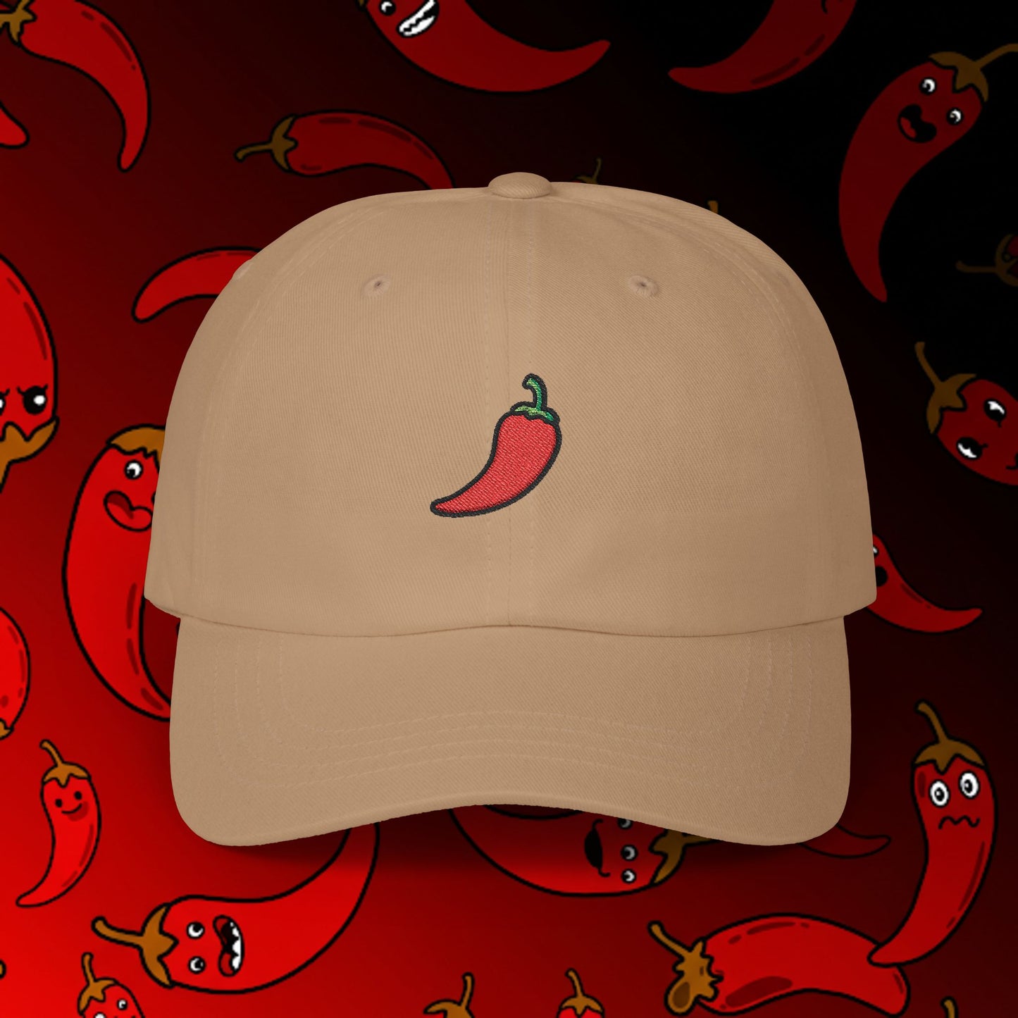 Embroidered Classic Dad Cap - Chili Pepper
