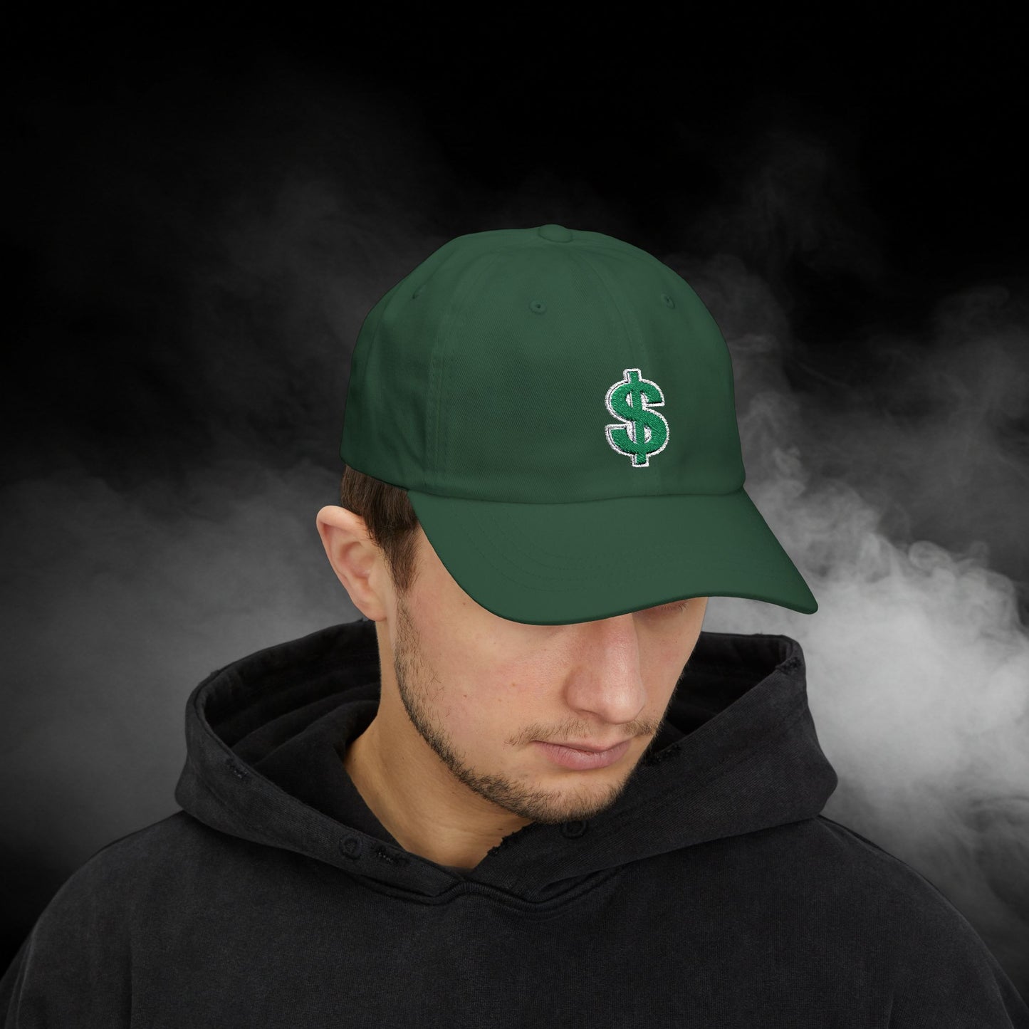 Embroidered Classic Dad Cap - Dollar Sign