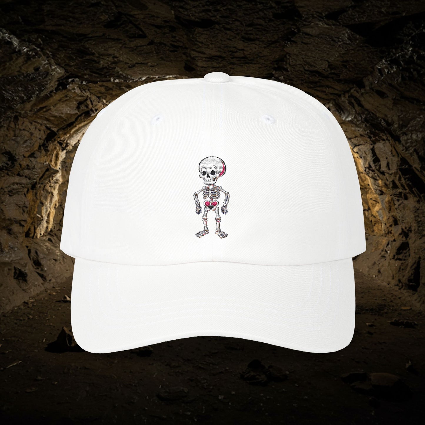Embroidered Classic Dad Cap - Skeleton
