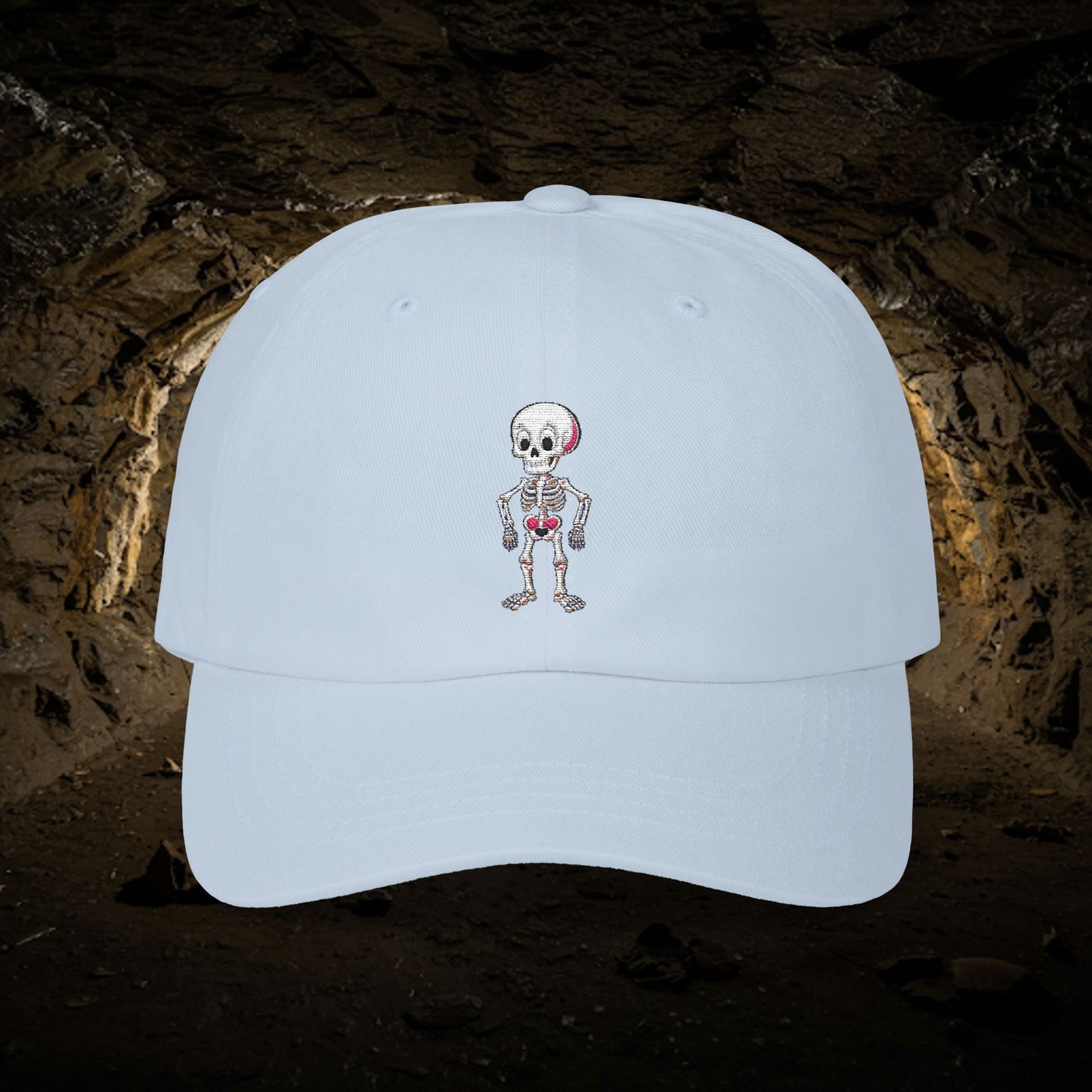 Embroidered Classic Dad Cap - Skeleton