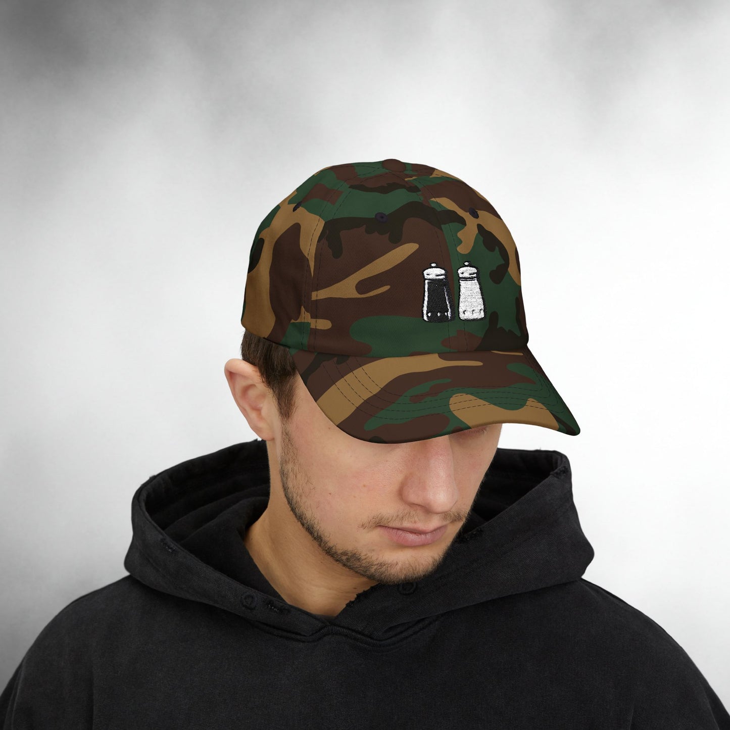 Embroidered Classic Dad Cap - Salt & Pepper