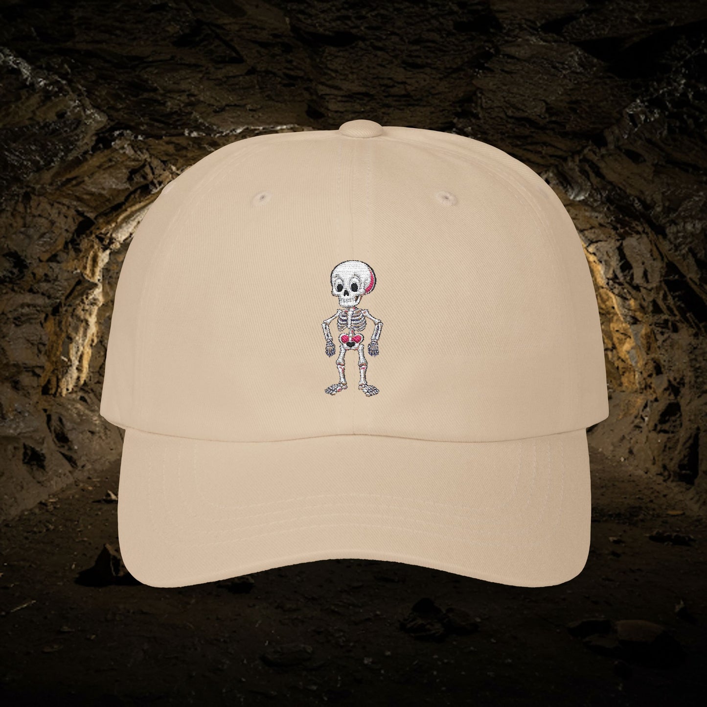 Embroidered Classic Dad Cap - Skeleton