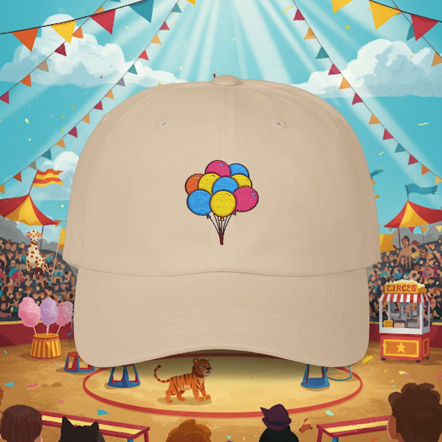 Embroidered Classic Dad Cap - Colored Balloons