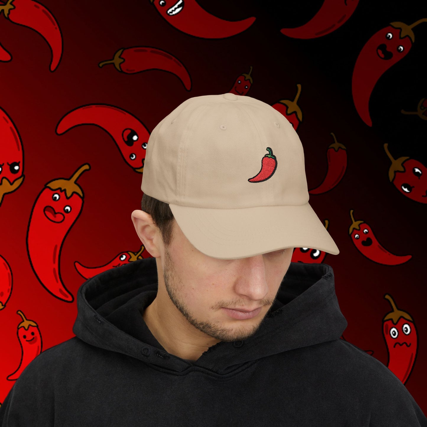 Embroidered Classic Dad Cap - Chili Pepper