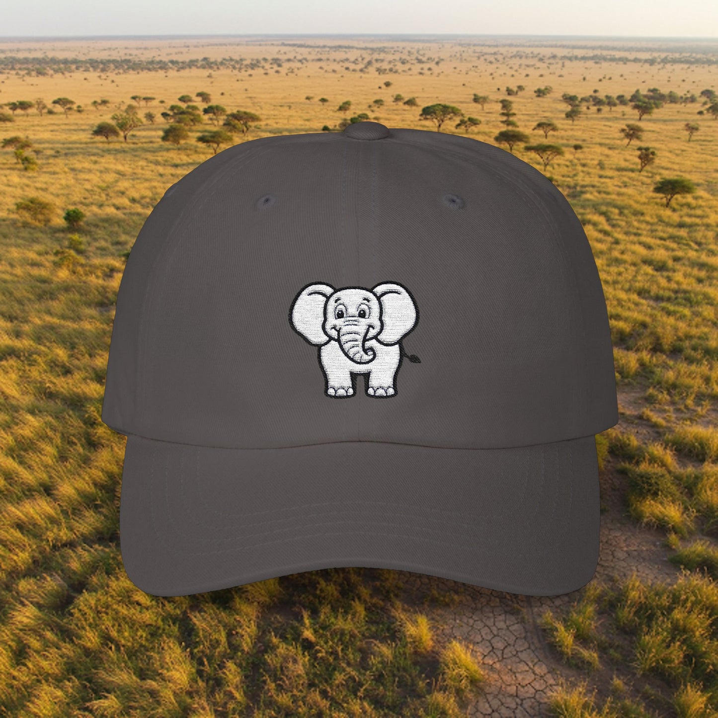 Embroidered Classic Dad Cap - Elephant