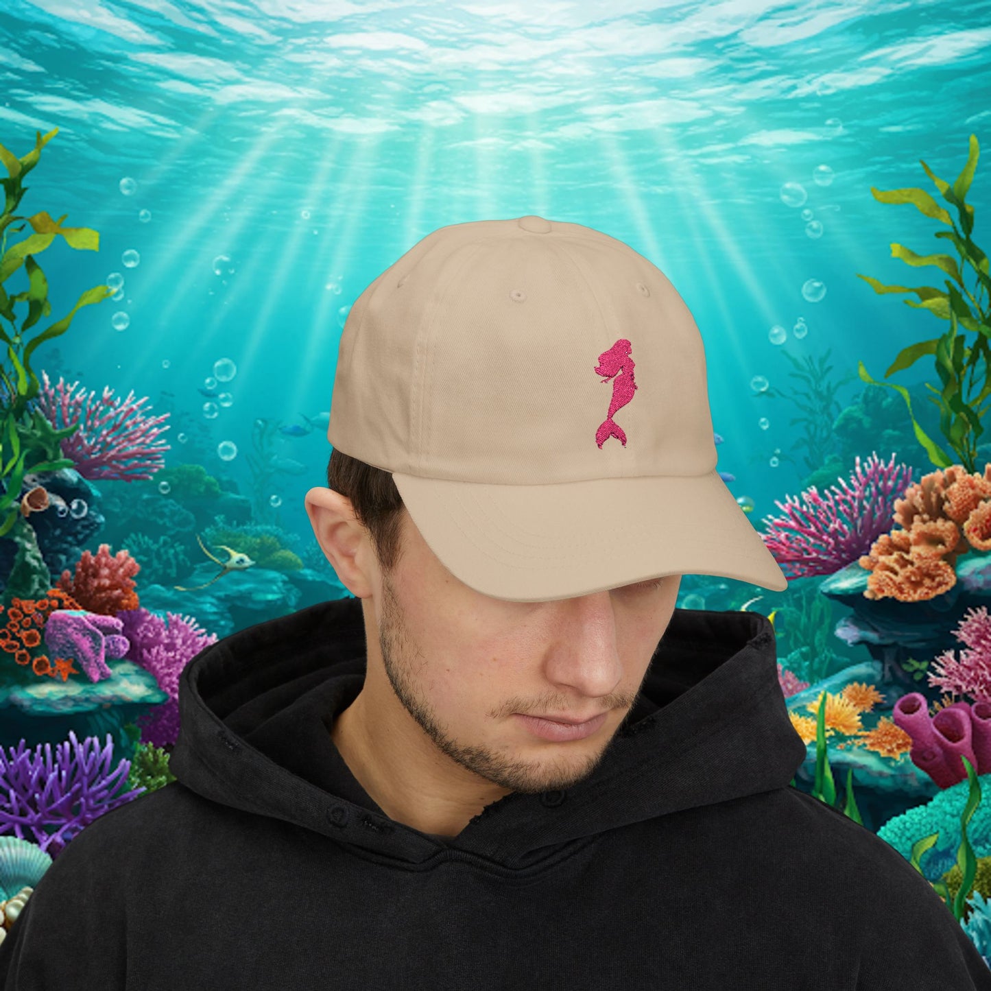 Embroidered Classic Dad Cap - Mermaid