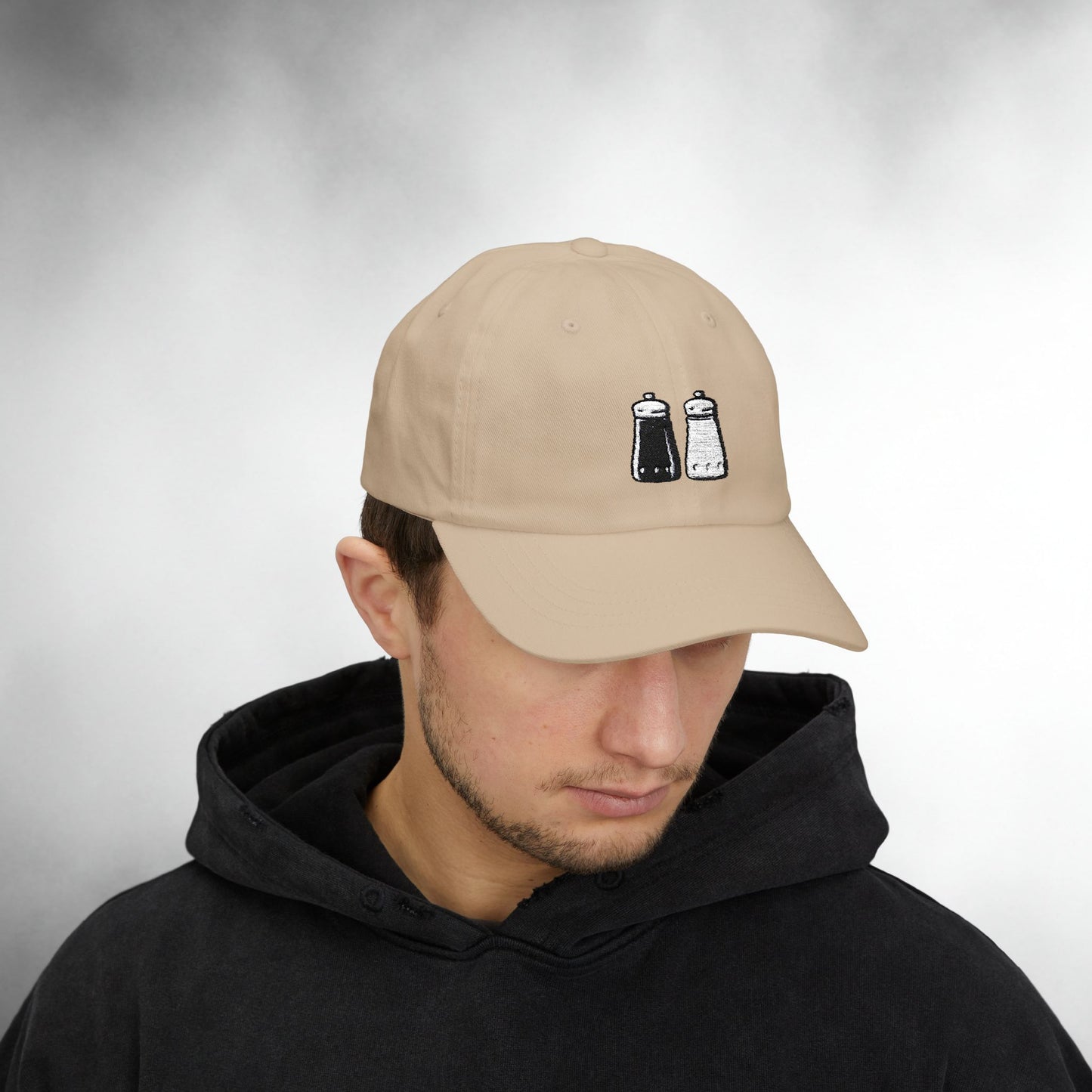 Embroidered Classic Dad Cap - Salt & Pepper