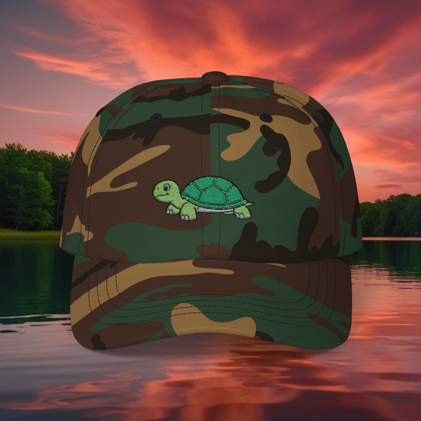 Embroidered Classic Dad Cap - Turtle