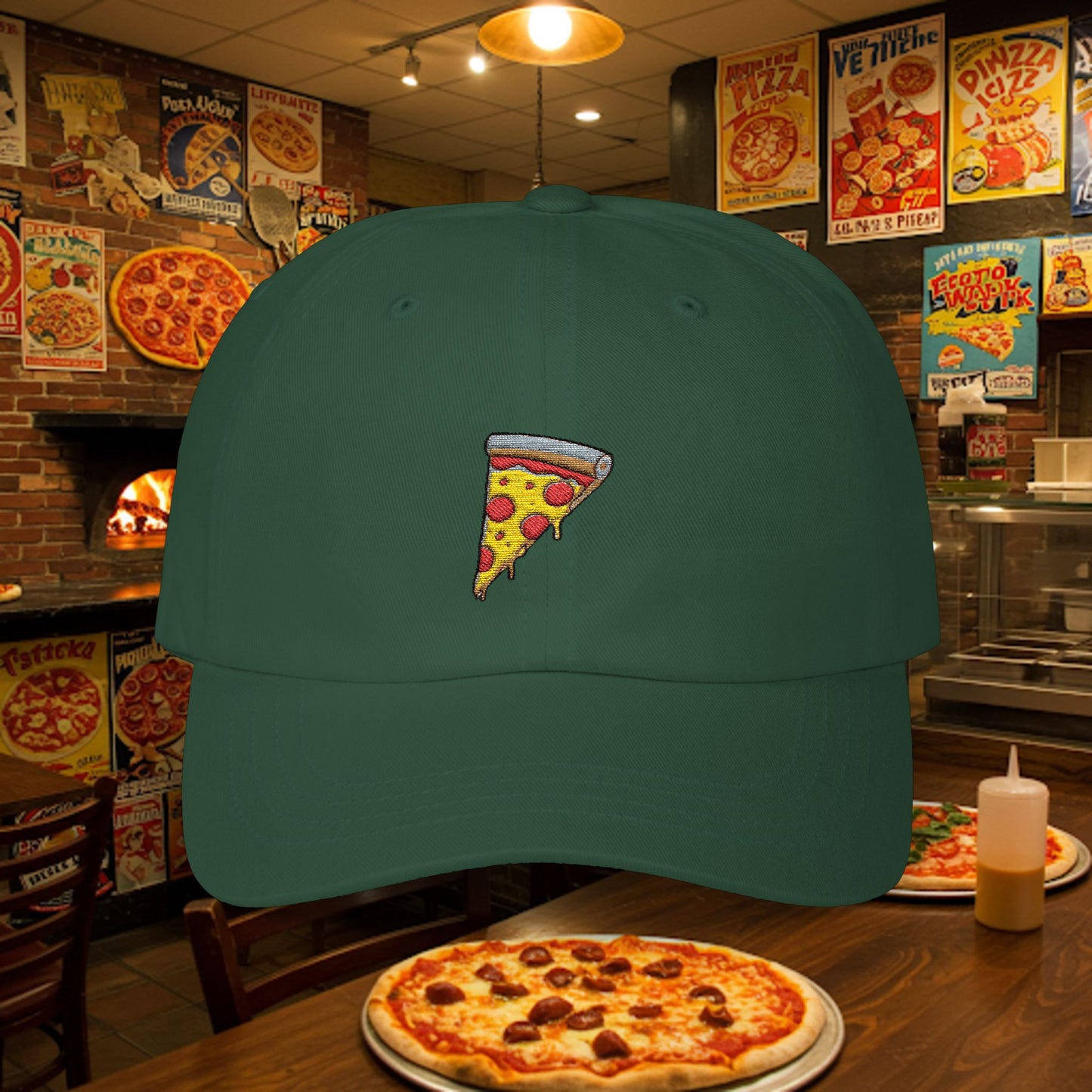 Copy of Embroidered Classic Dad Cap - Pizza
