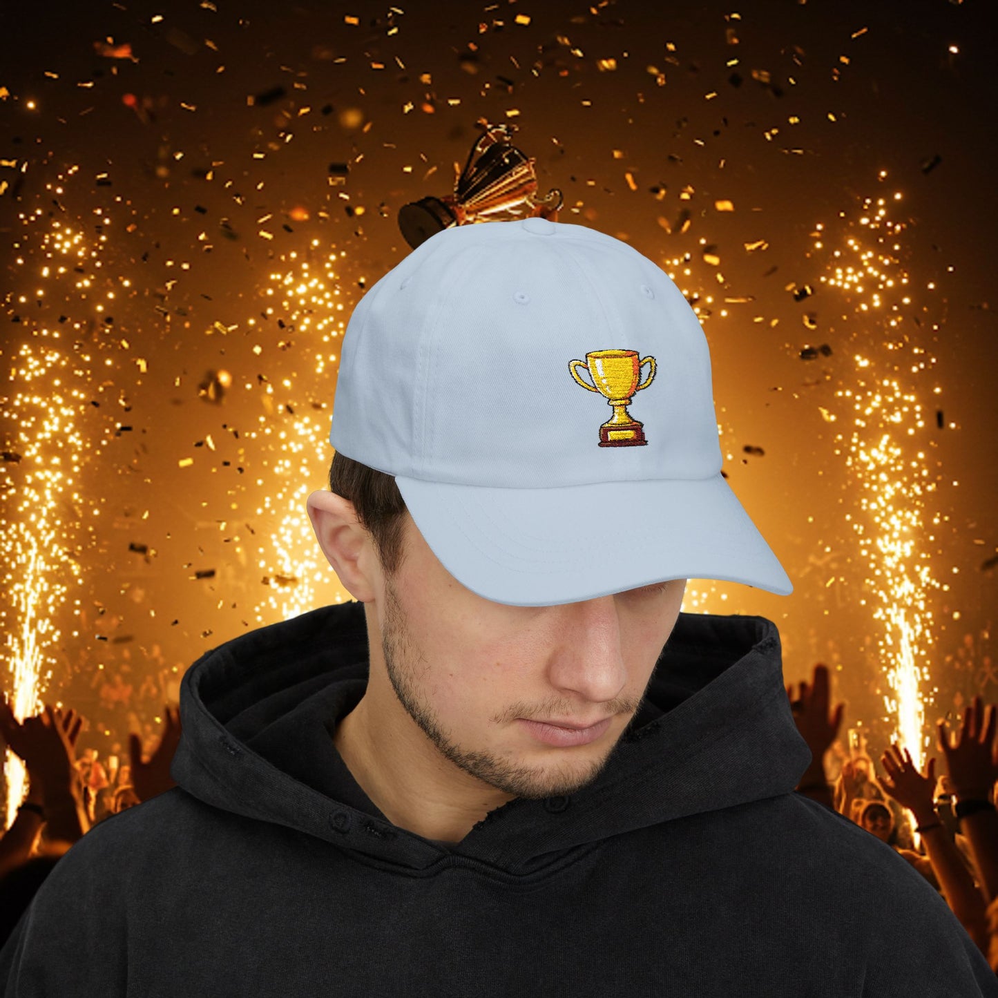 Embroidered Classic Dad Cap - Gold Trophy