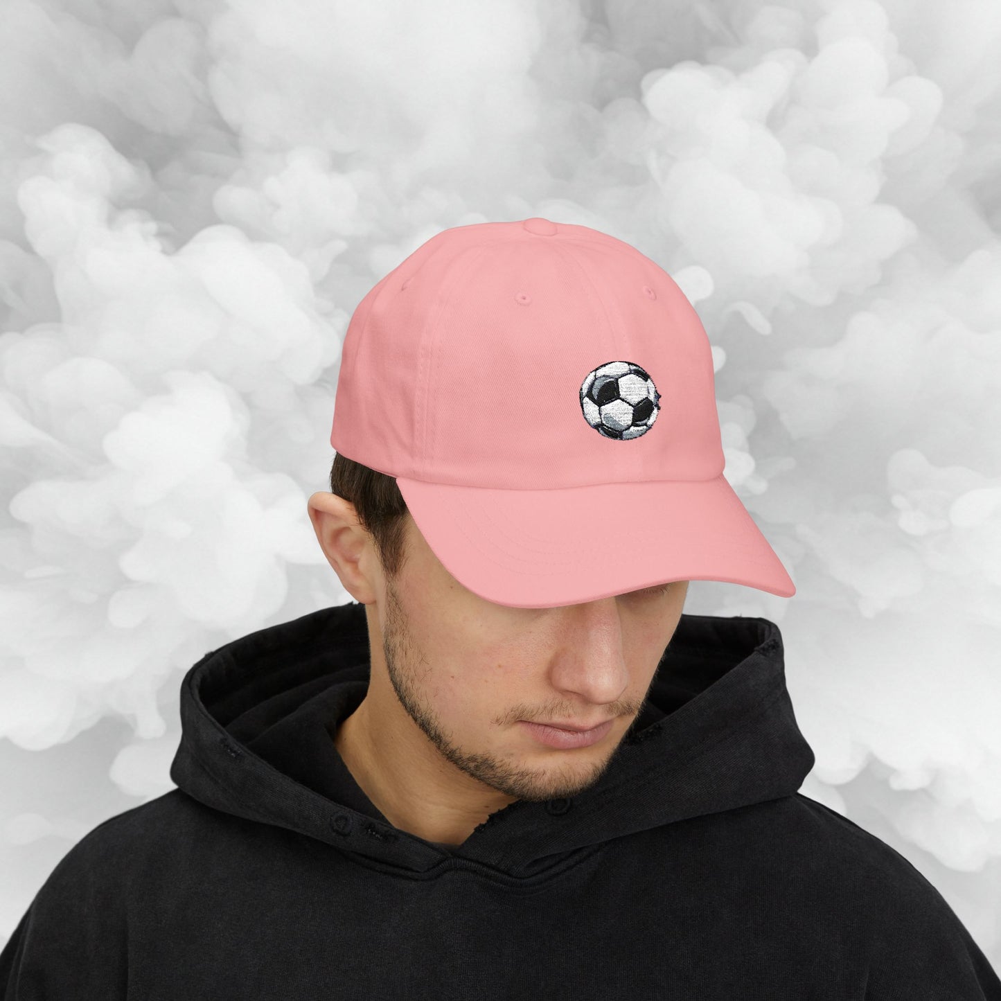Embroidered Classic Dad Cap - Soccer Ball