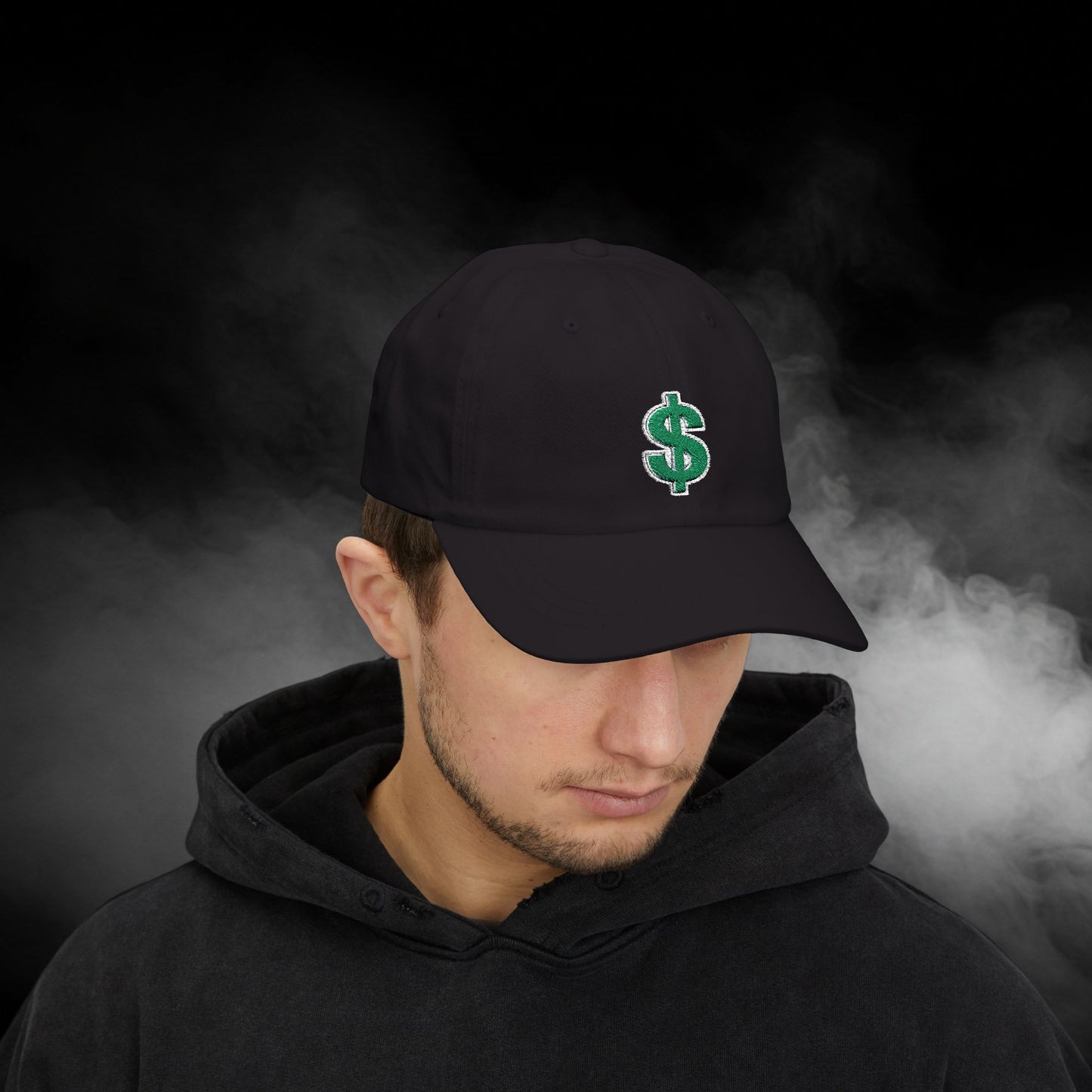 Embroidered Classic Dad Cap - Dollar Sign