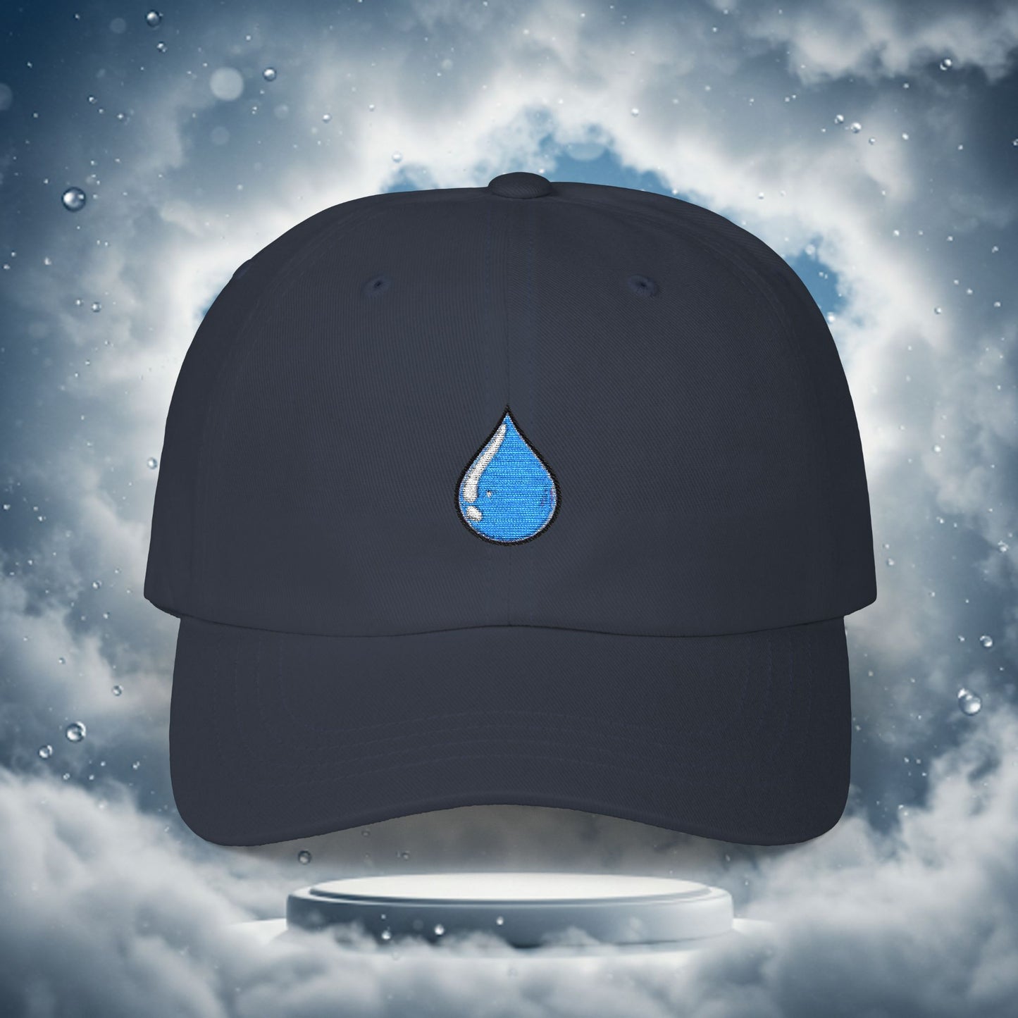 Embroidered Classic Dad Cap - Water Droplet