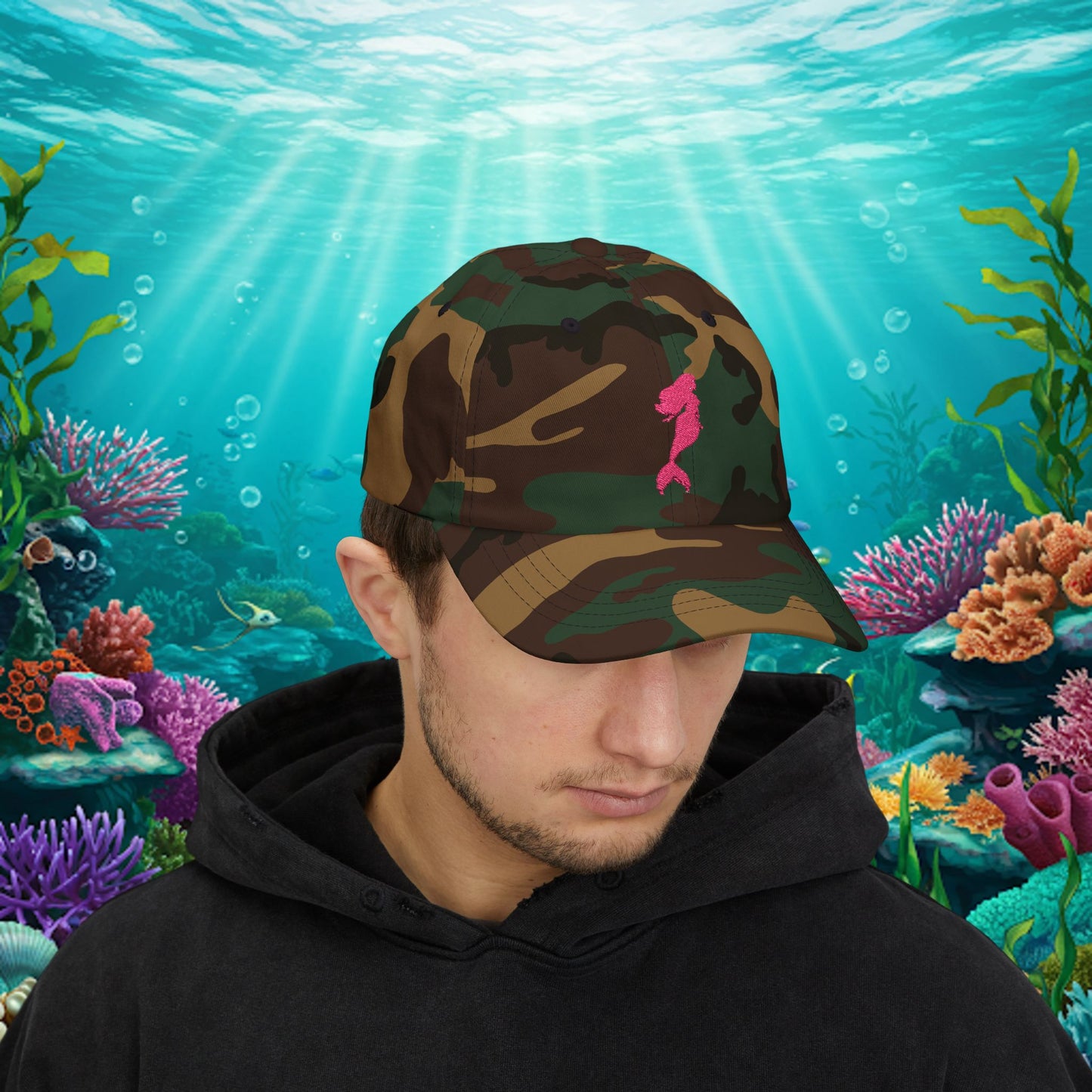Embroidered Classic Dad Cap - Mermaid