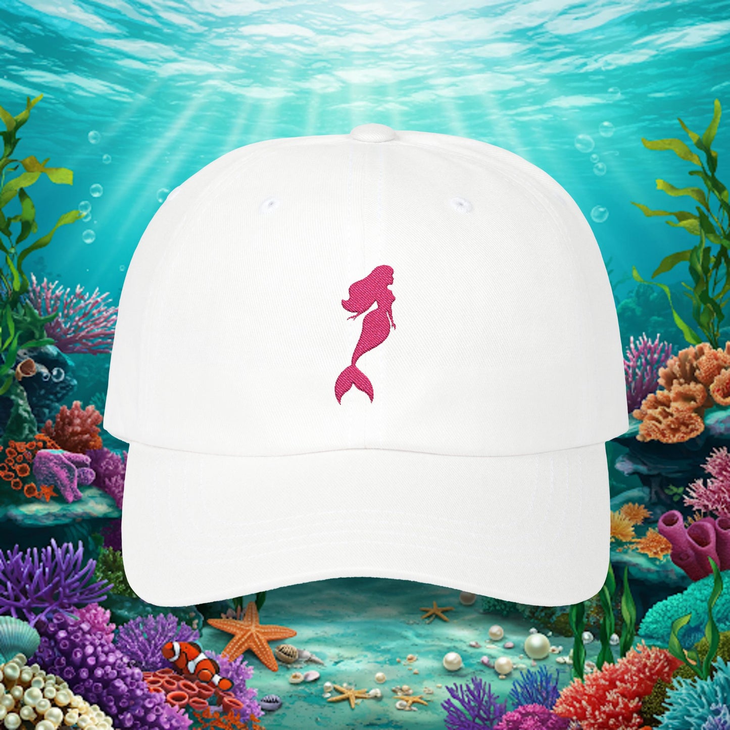 Embroidered Classic Dad Cap - Mermaid