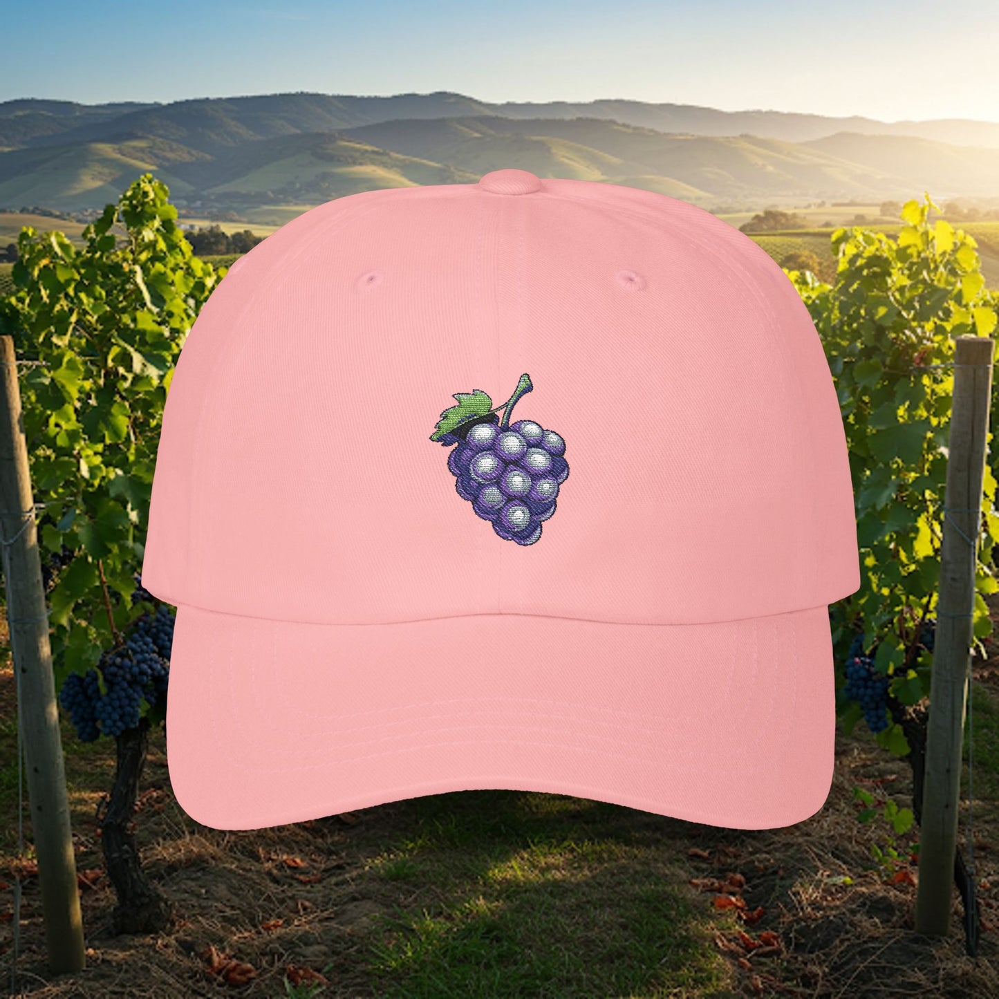 Embroidered Classic Dad Cap - Grape