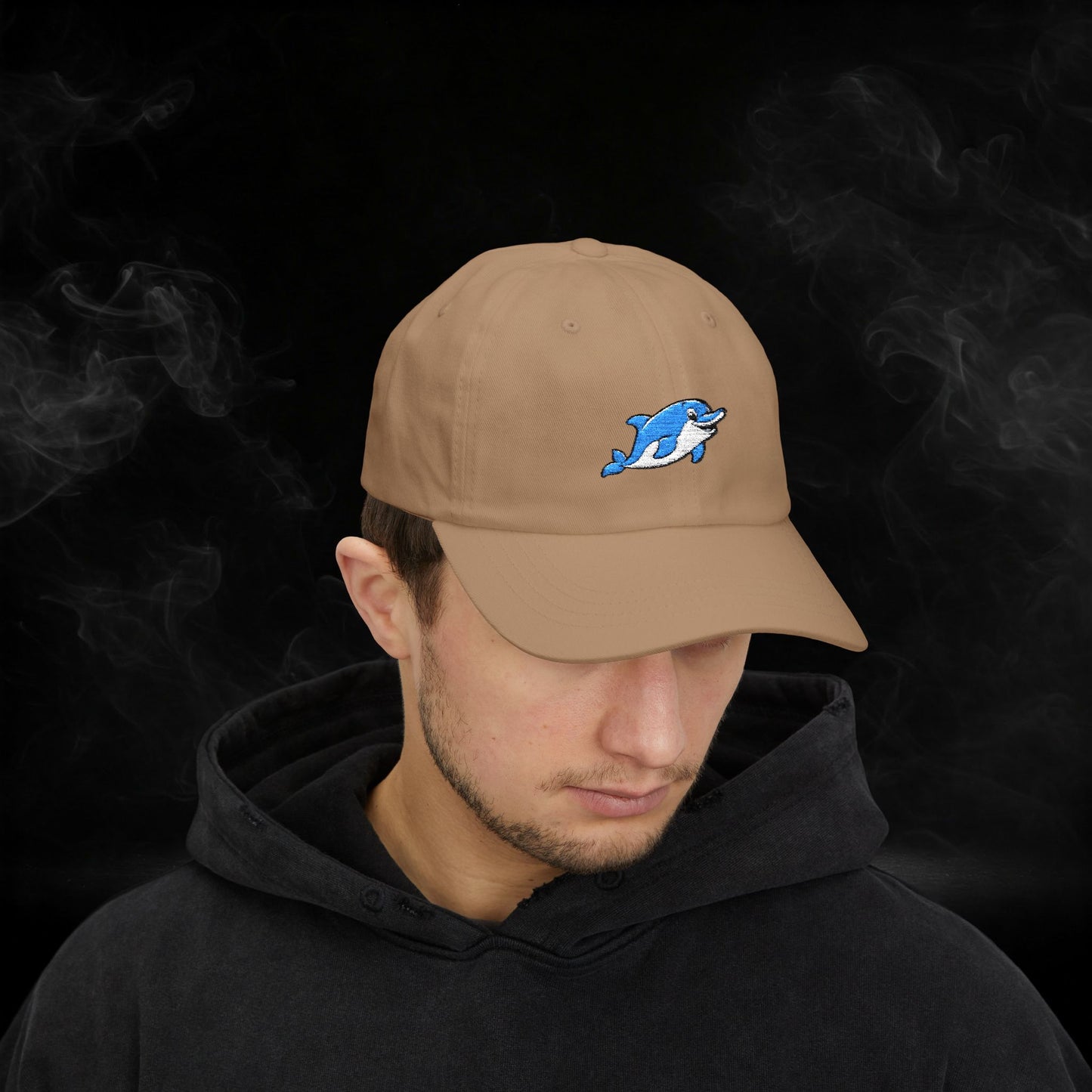 Embroidered Classic Dad Cap - Dolphin