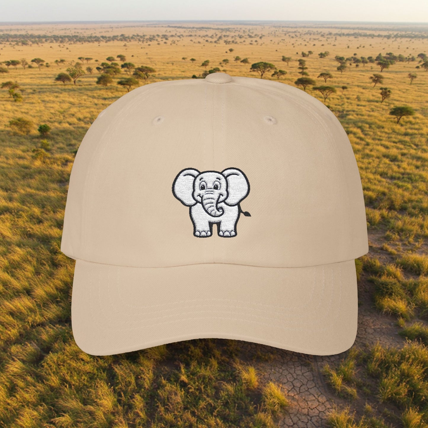 Embroidered Classic Dad Cap - Elephant