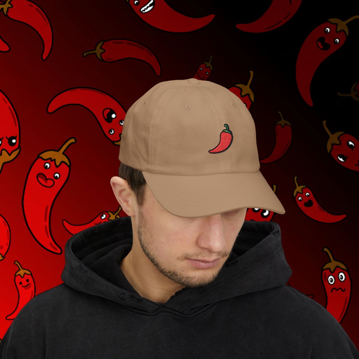 Embroidered Classic Dad Cap - Chili Pepper
