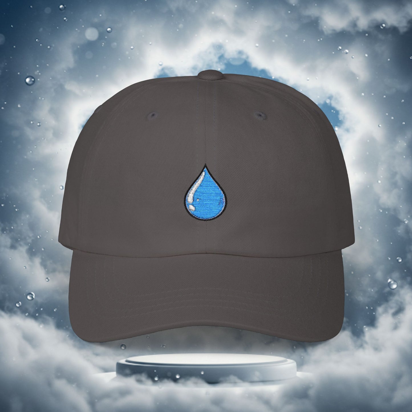 Embroidered Classic Dad Cap - Water Droplet