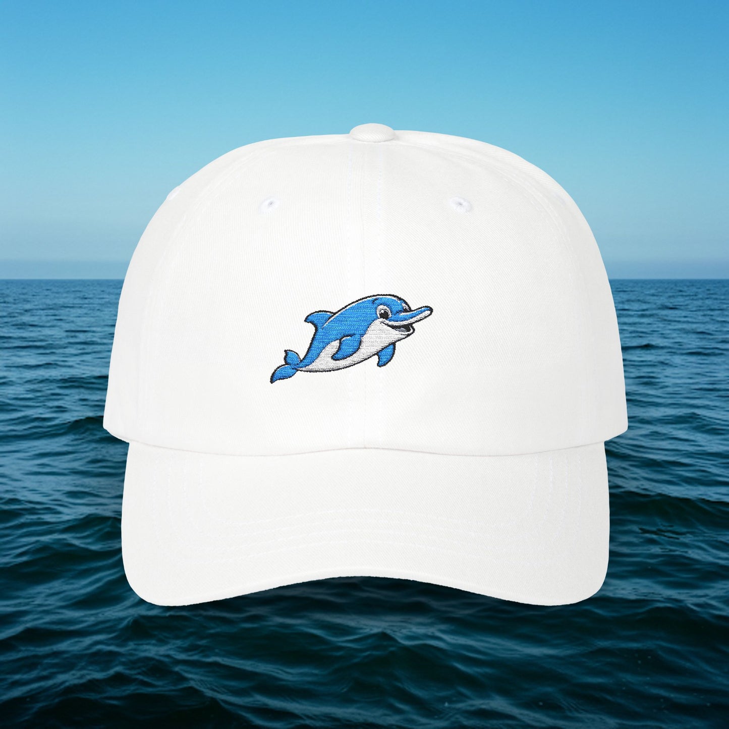 Embroidered Classic Dad Cap - Dolphin