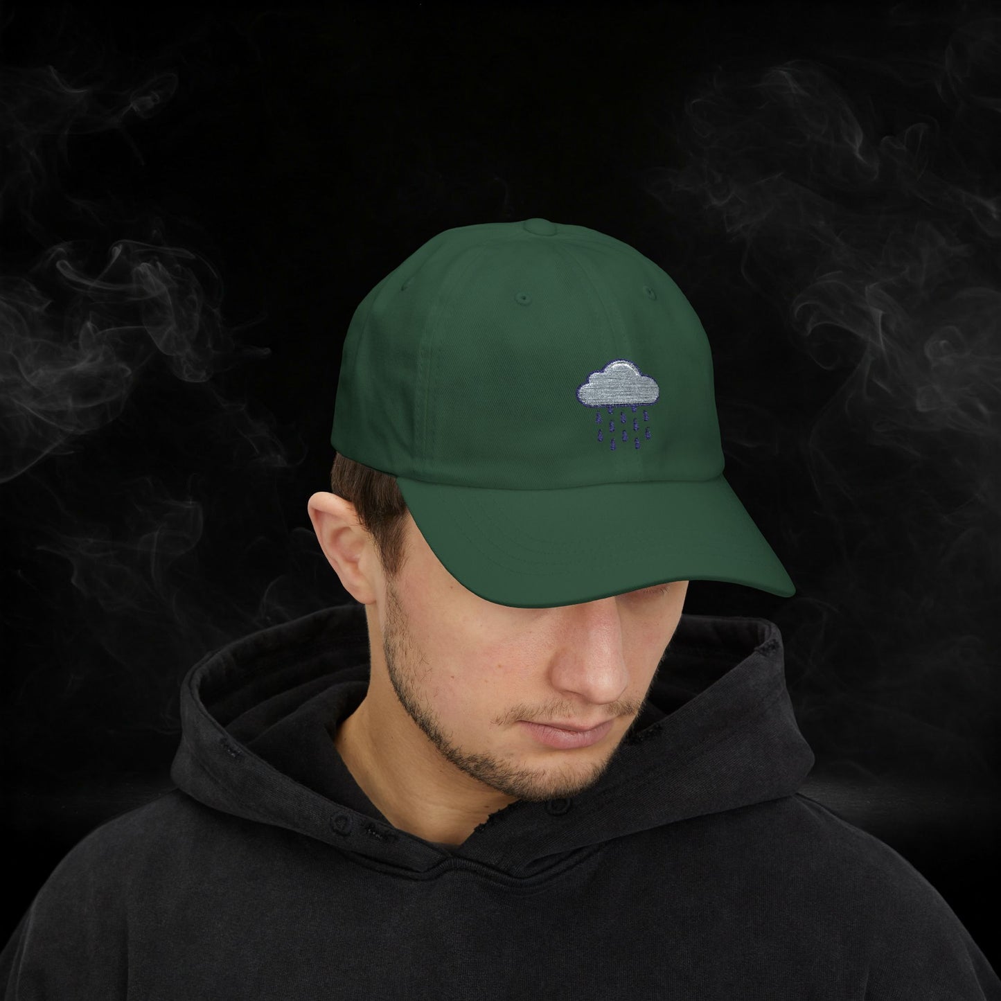 Embroidered Classic Dad Cap - Rain Cloud