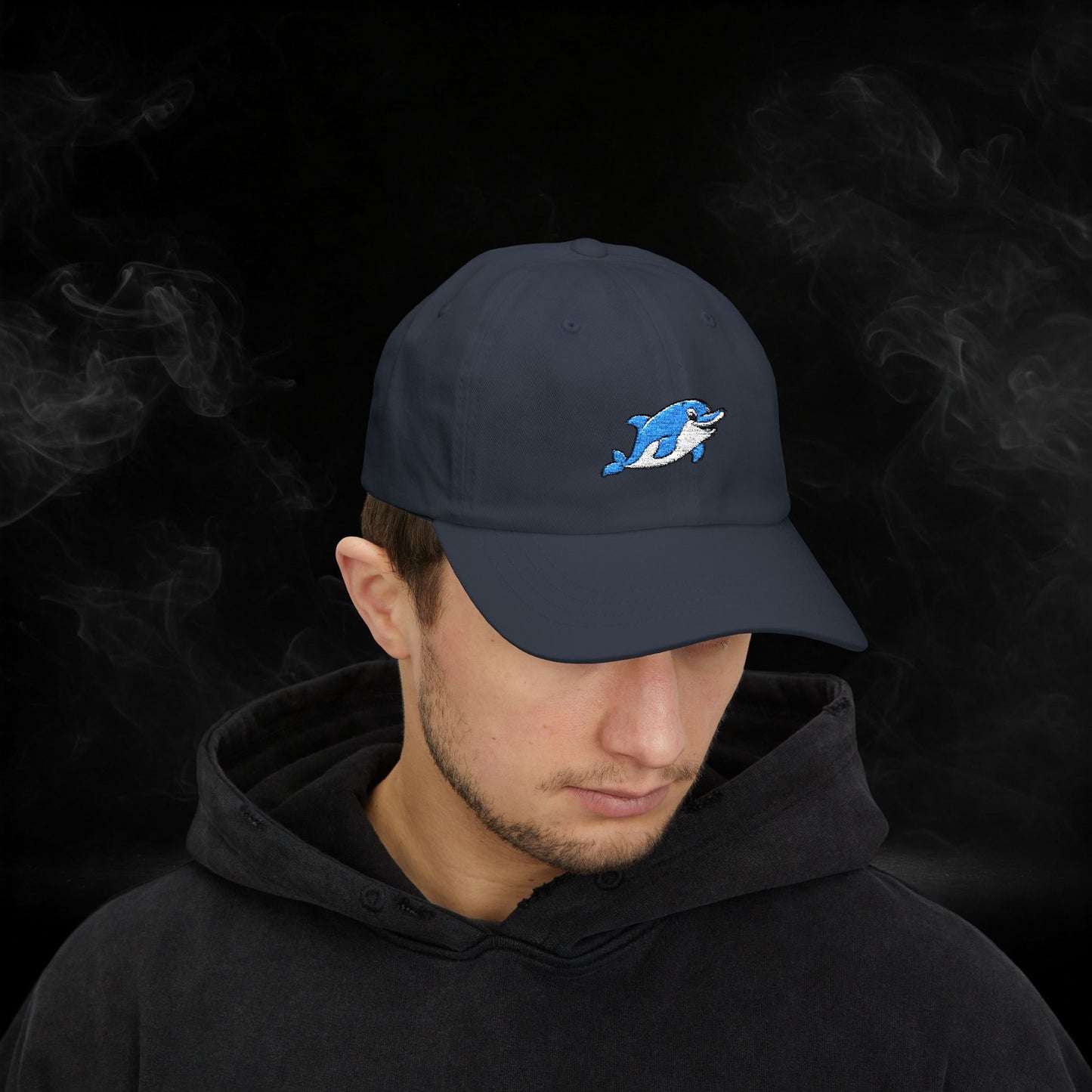 Embroidered Classic Dad Cap - Dolphin