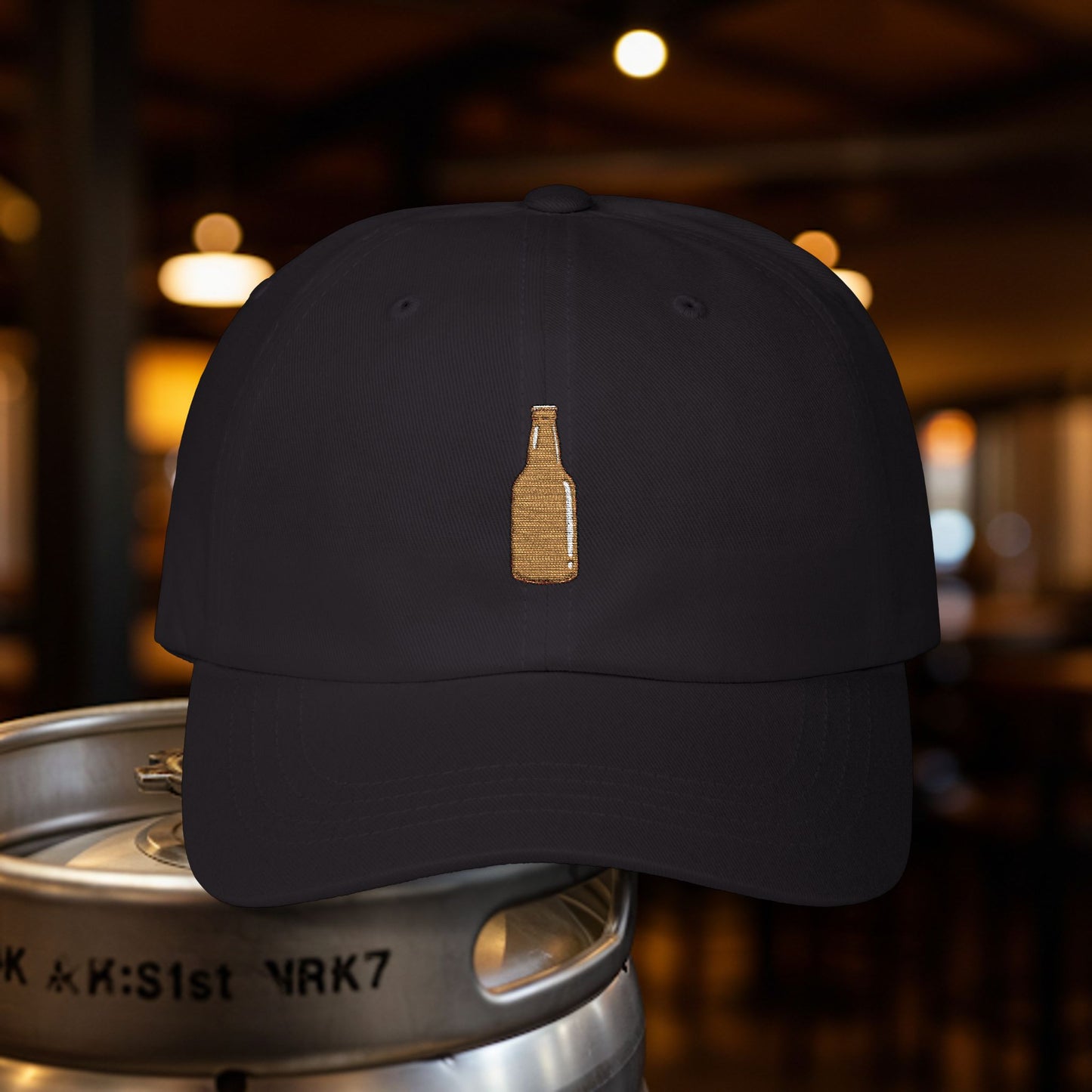 Embroidered Classic Dad Cap - Beer Bottle