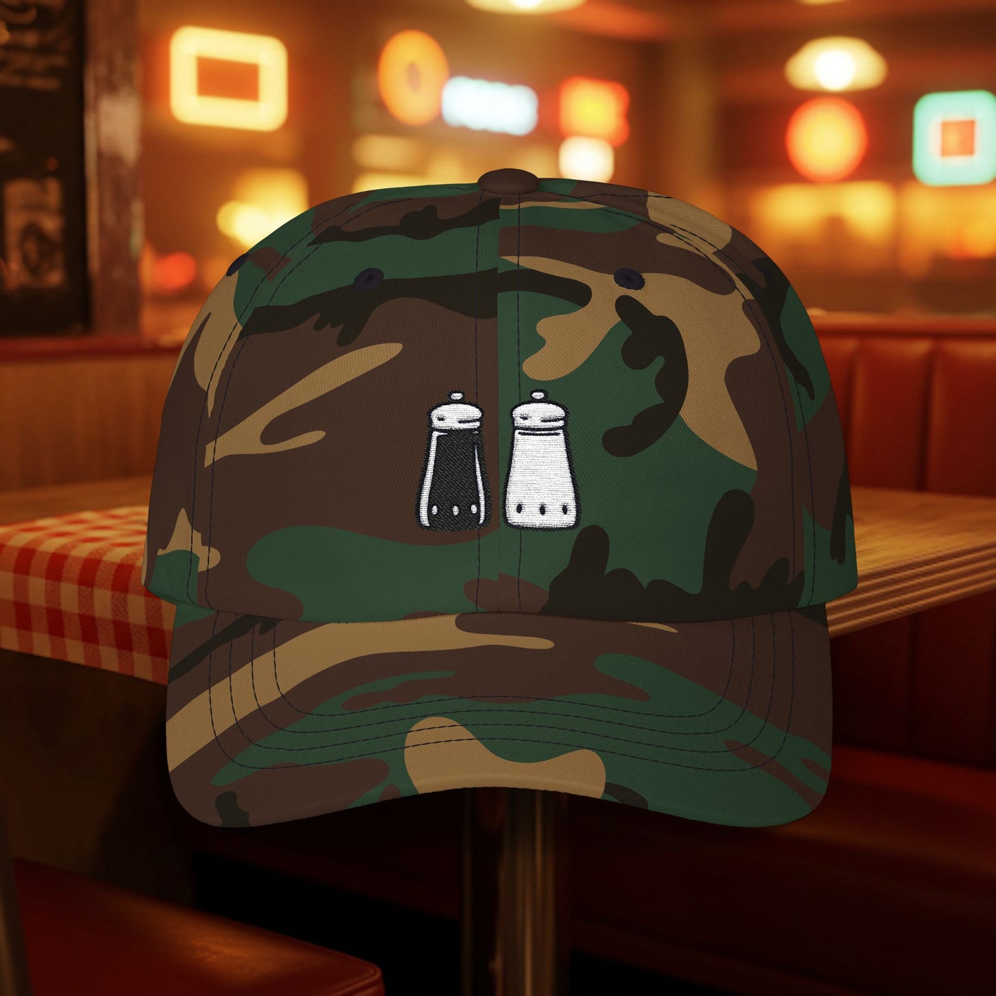 Embroidered Classic Dad Cap - Salt & Pepper
