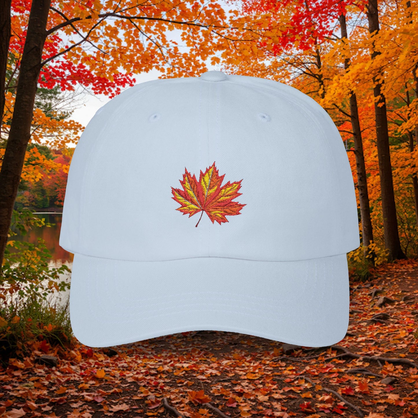 Embroidered Classic Dad Cap - Maple Leaf