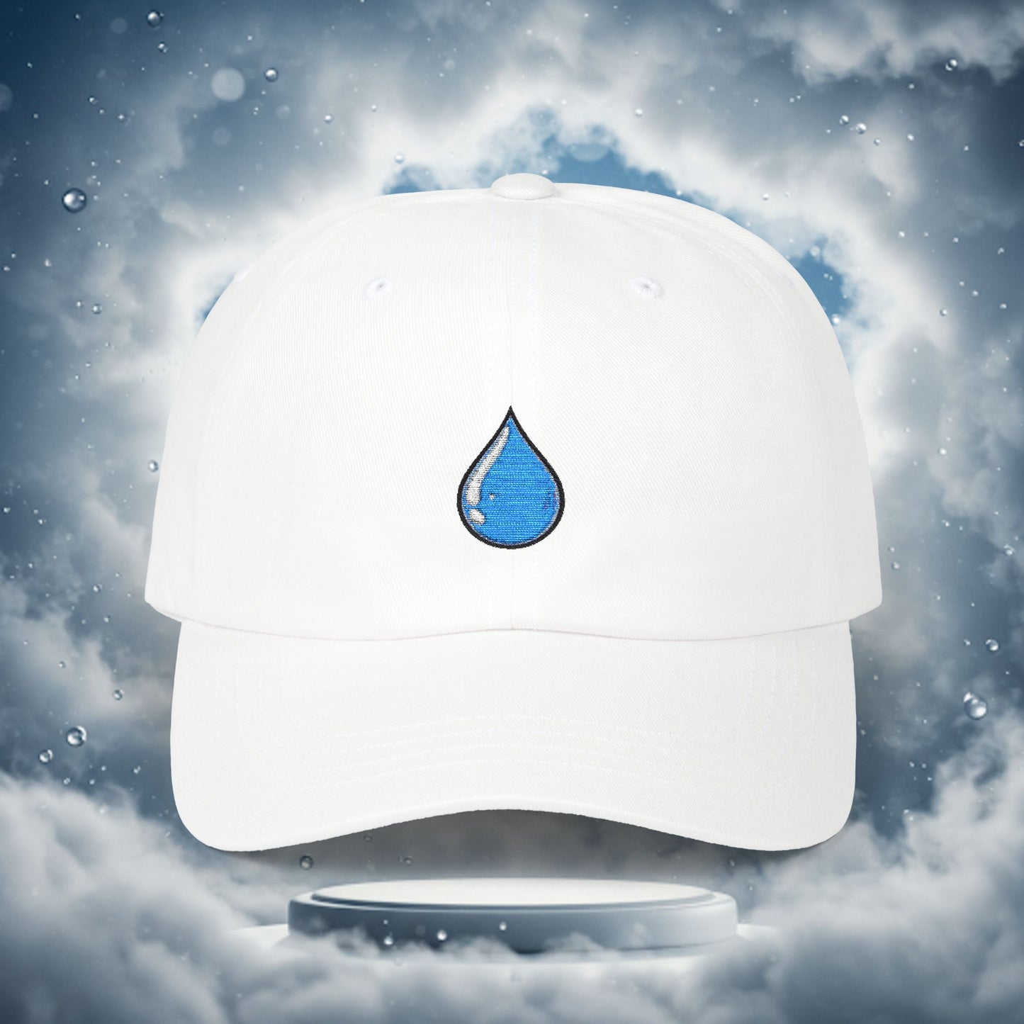 Embroidered Classic Dad Cap - Water Droplet