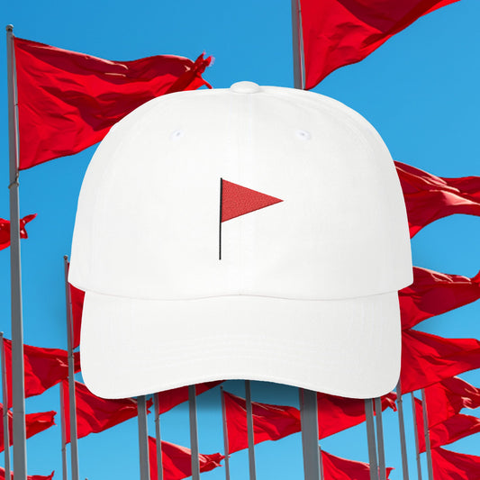Embroidered Classic Dad Cap - Red Flag