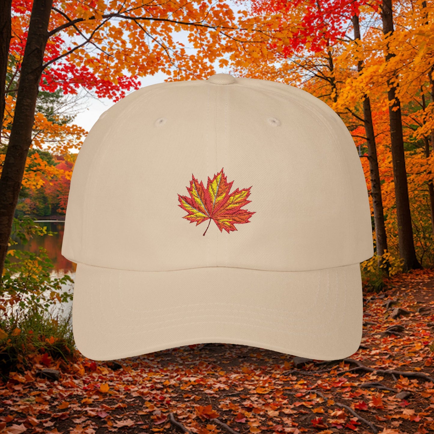Embroidered Classic Dad Cap - Maple Leaf