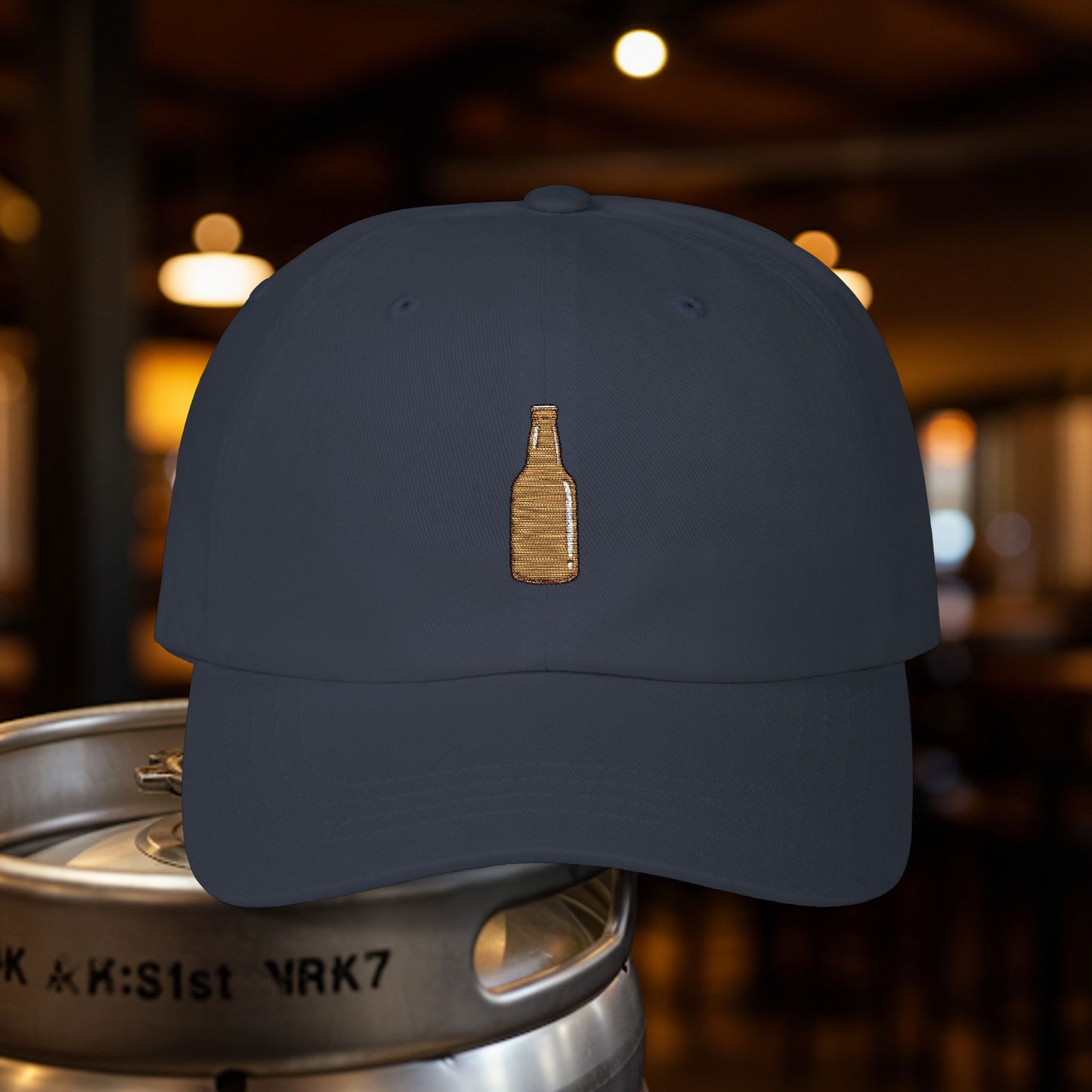 Embroidered Classic Dad Cap - Beer Bottle