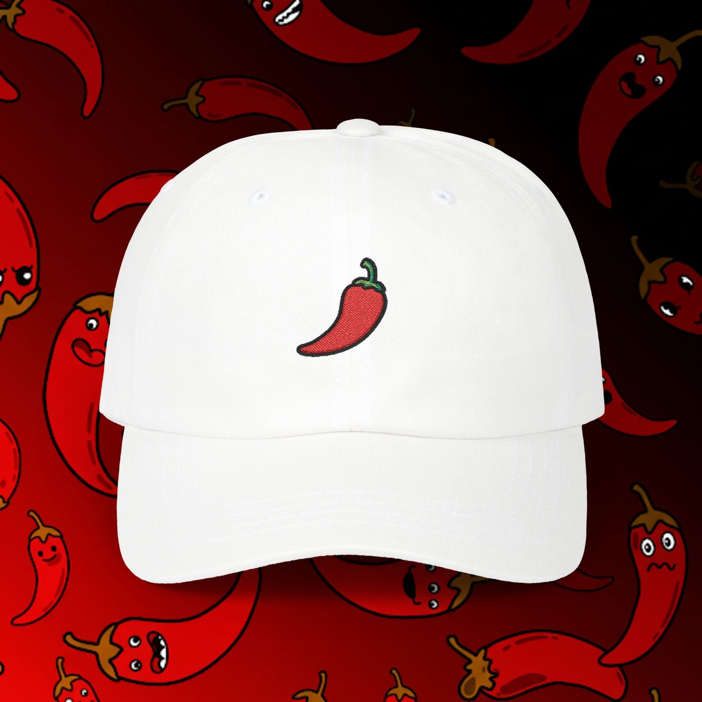Embroidered Classic Dad Cap - Chili Pepper