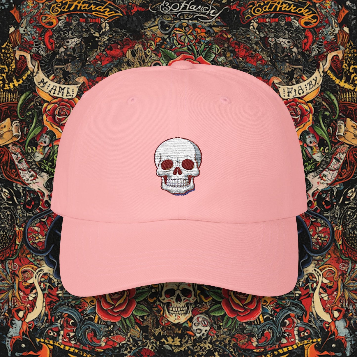 Embroidered Classic Dad Cap - Skull