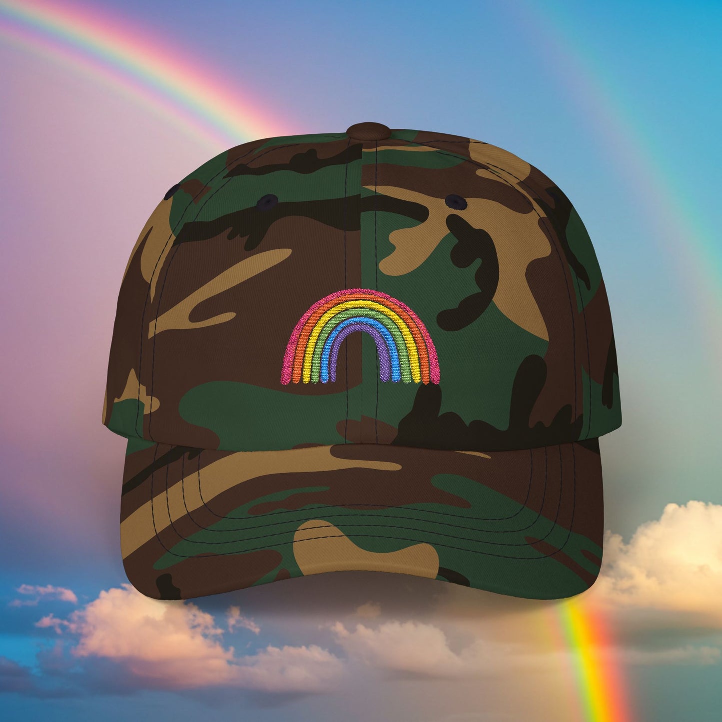 Embroidered Classic Dad Cap - Rainbow