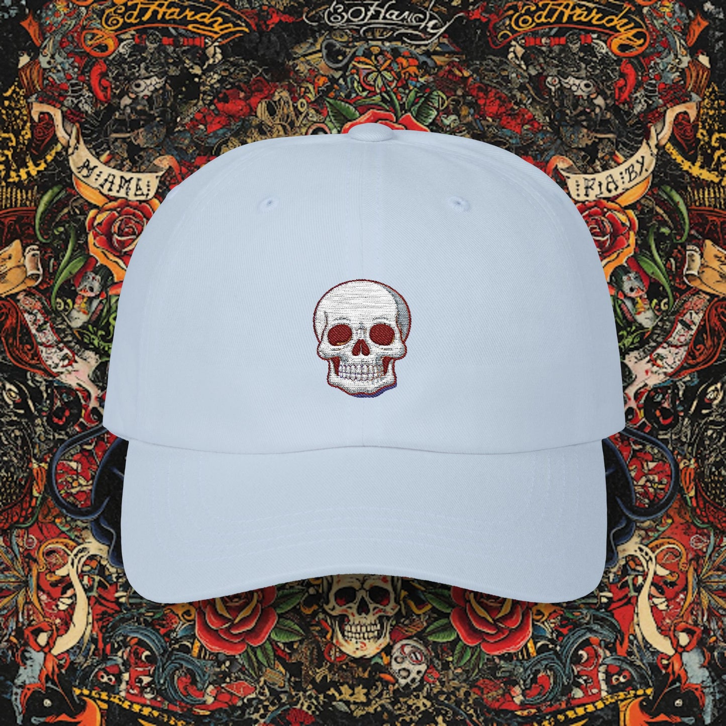 Embroidered Classic Dad Cap - Skull