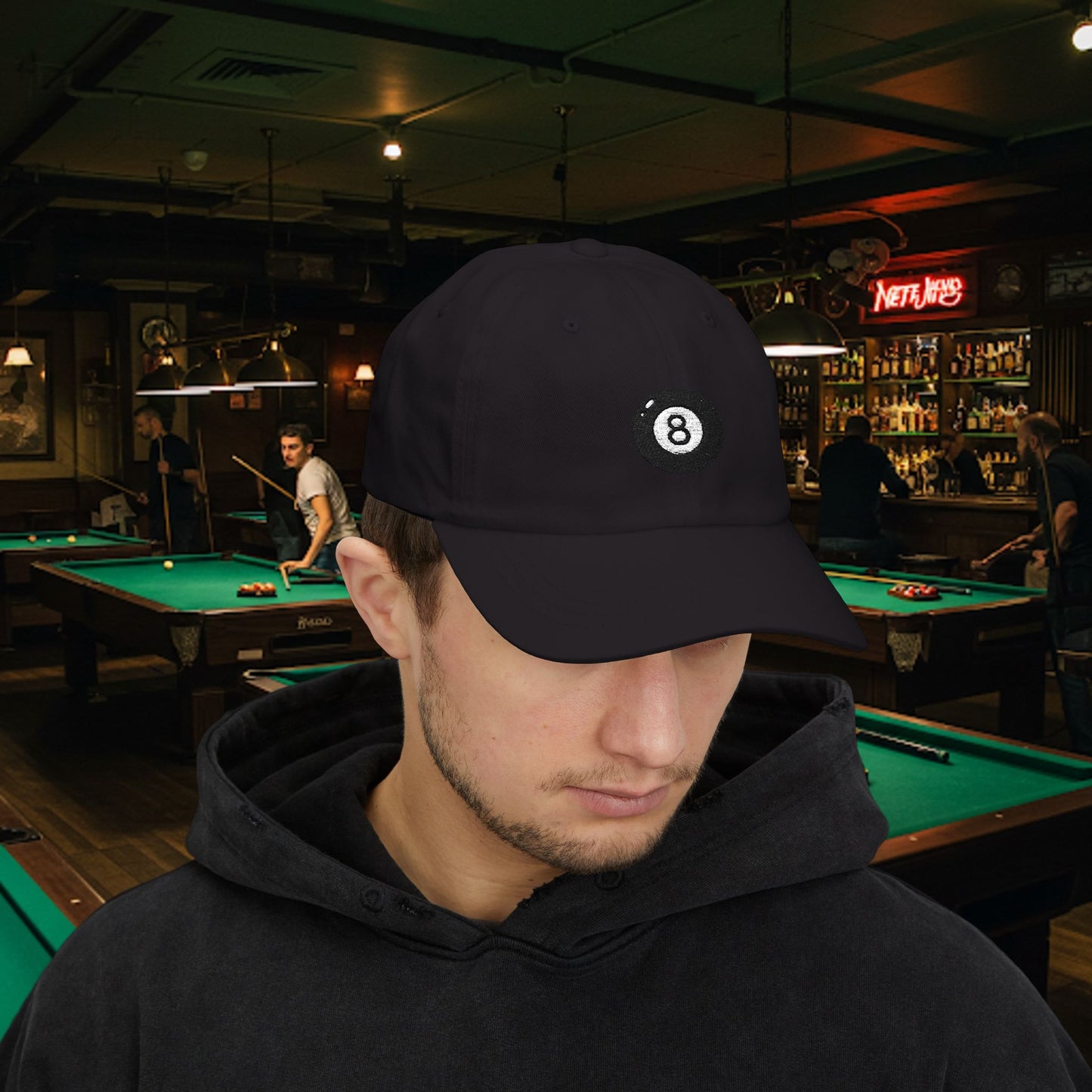 Embroidered Classic Dad Cap - 8-Ball