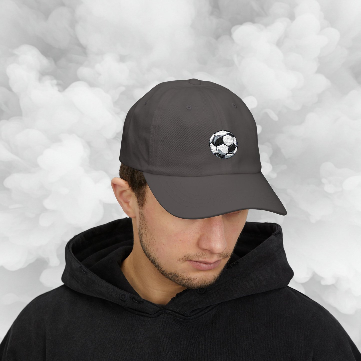 Embroidered Classic Dad Cap - Soccer Ball