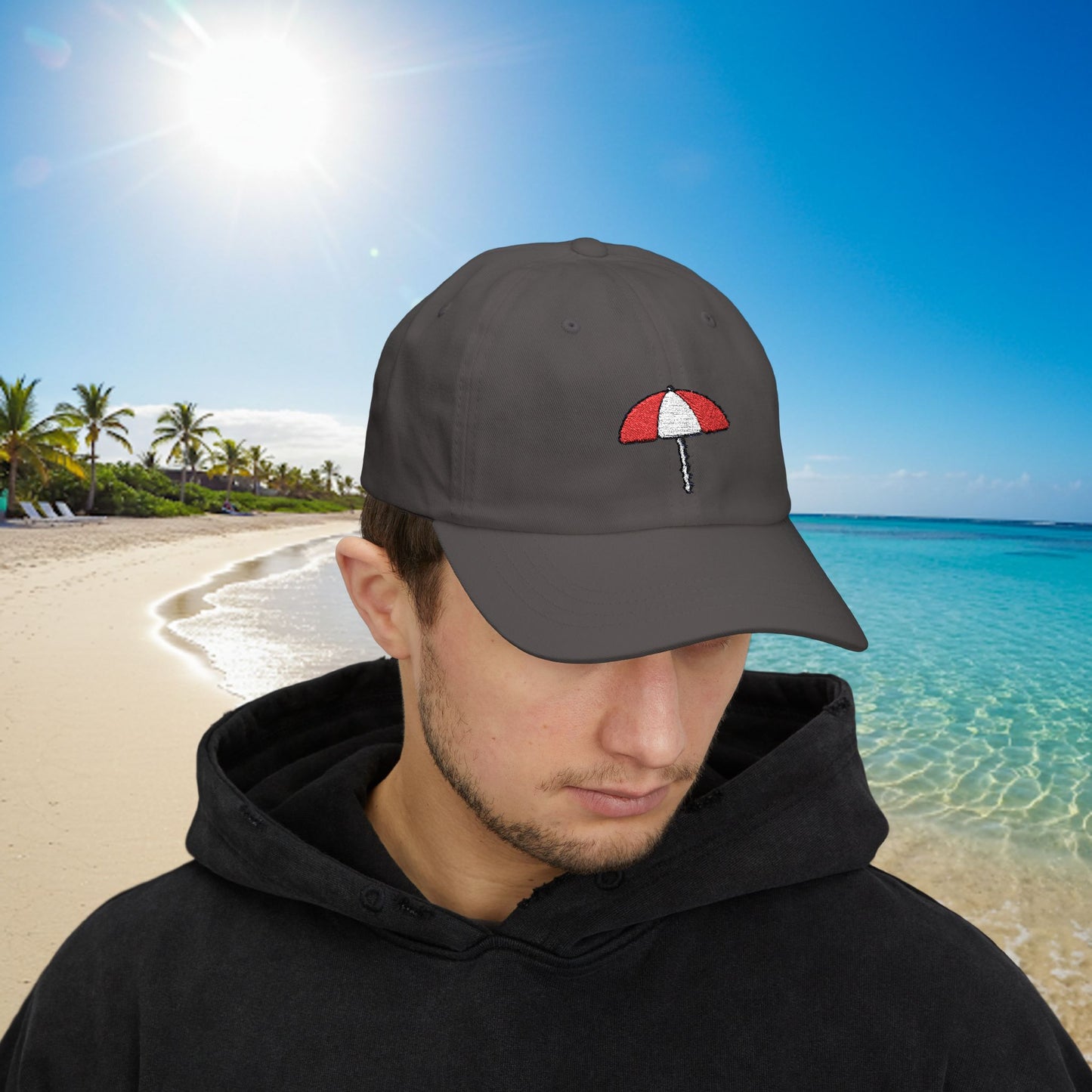 Embroidered Classic Dad Cap - Beach Umbrella