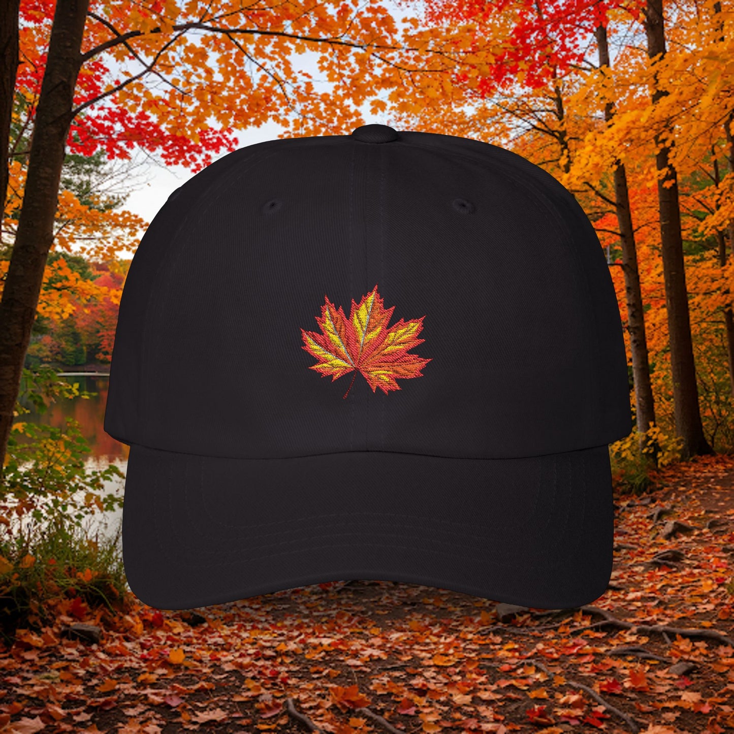 Embroidered Classic Dad Cap - Maple Leaf