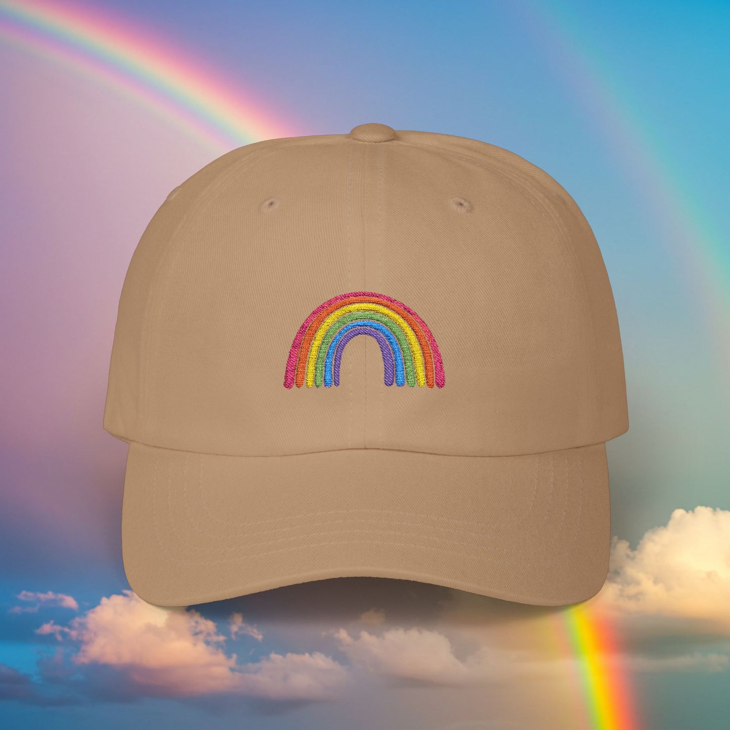 Embroidered Classic Dad Cap - Rainbow