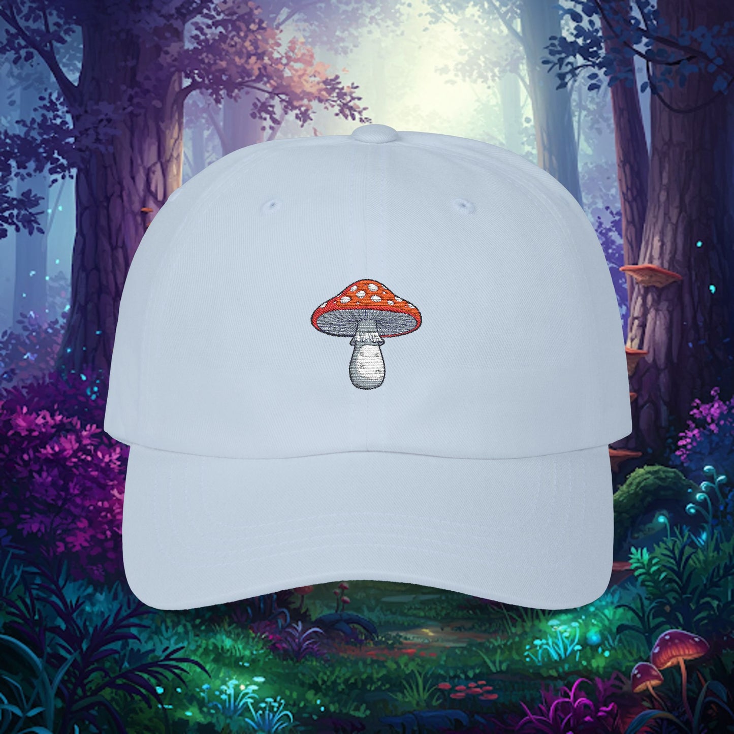 Embroidered Classic Dad Cap - Mushroom