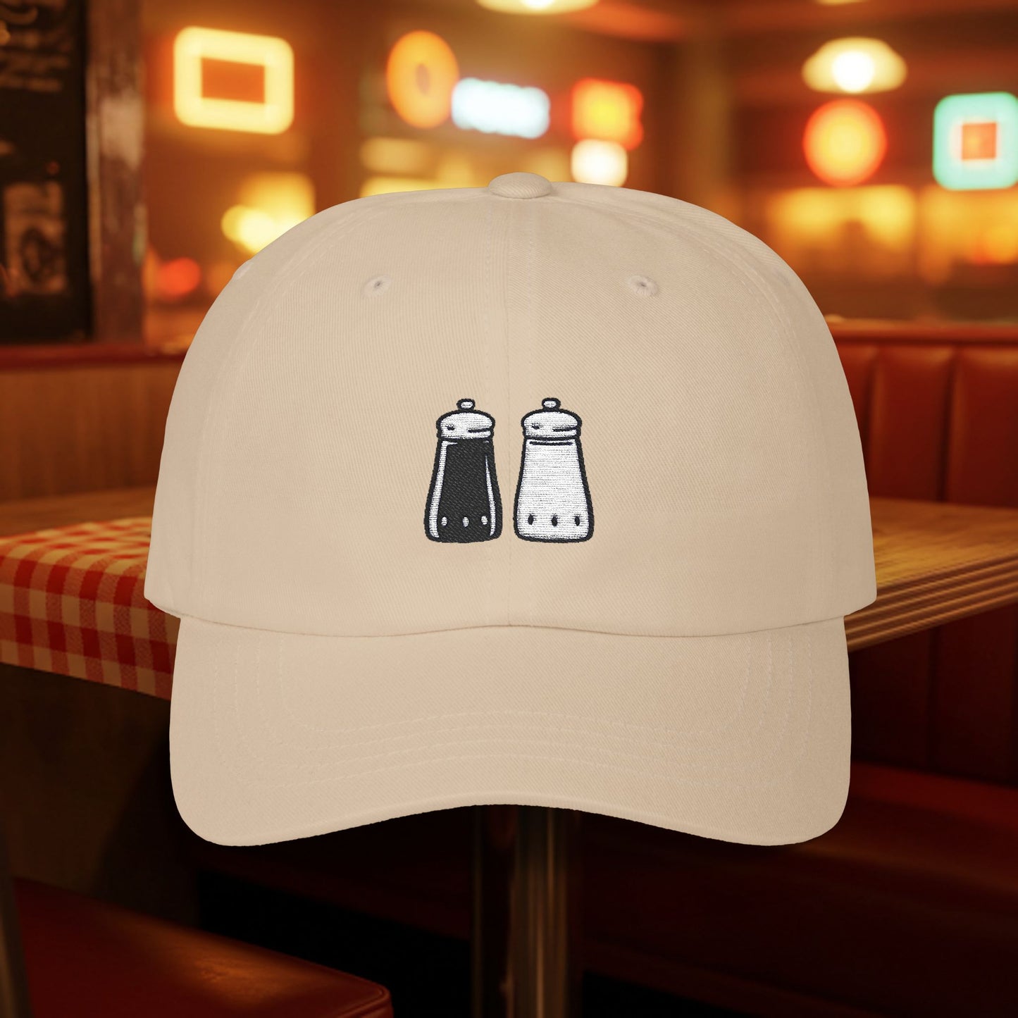 Embroidered Classic Dad Cap - Salt & Pepper